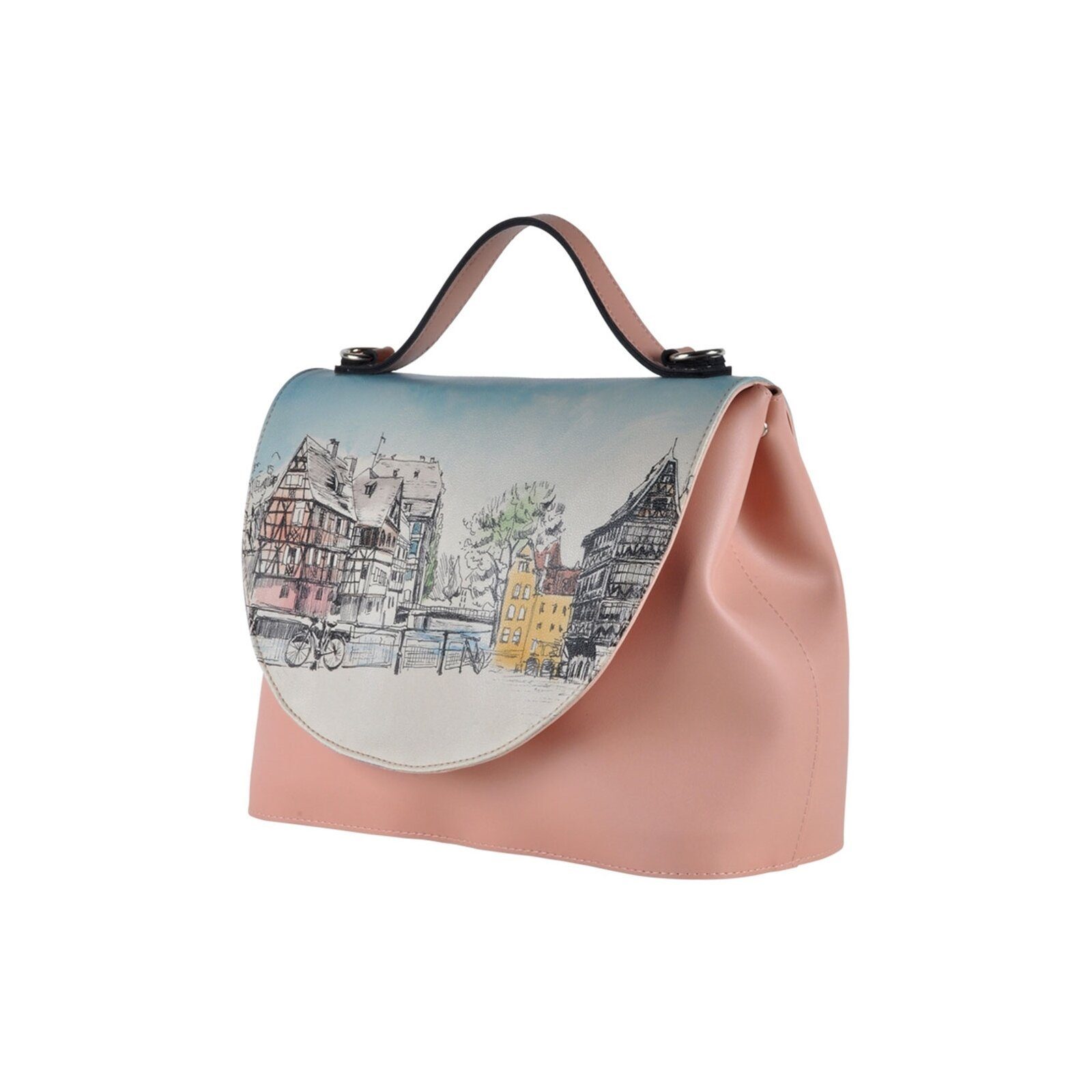 DOGO Henkeltasche Handy Umhängetasche Take A Walk Schultertasche, Handgefertigt