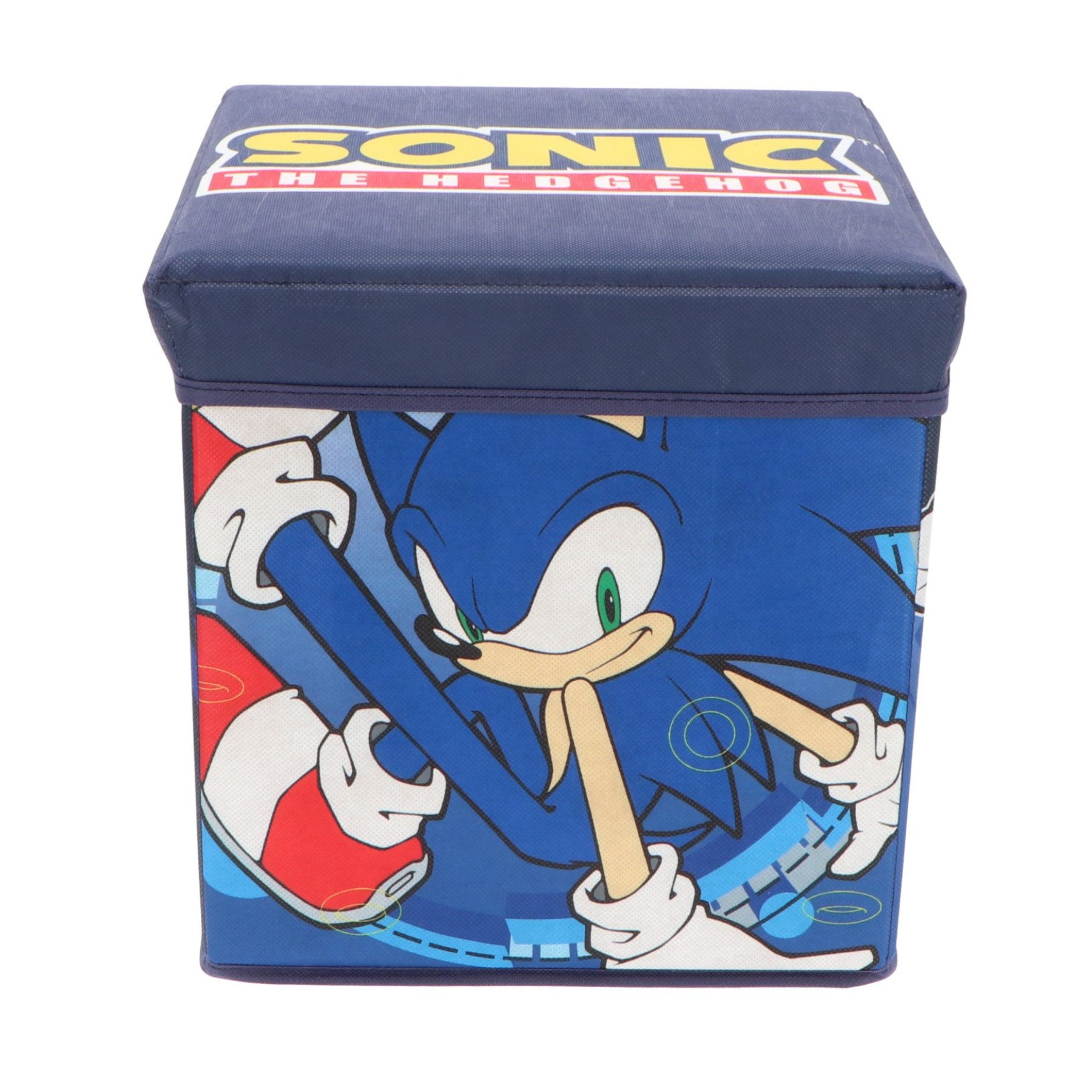 Sonic Faltbox Sonic The Hedgehog Kiste Aufbewahrungsbox Sitz Hocker blau 30 cm – Bild 2 von 4