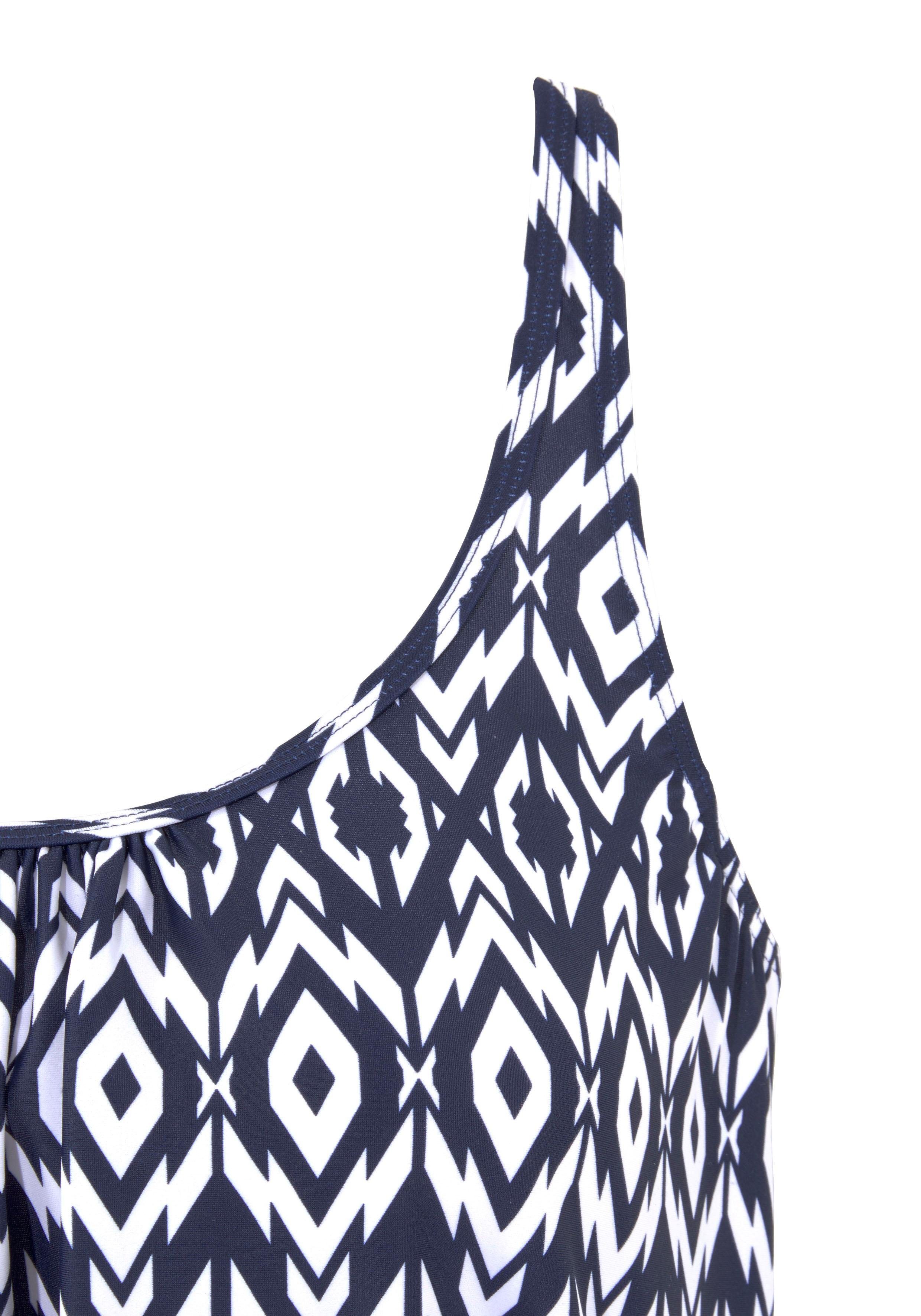 LASCANA Oversize-Tankini im trendigen Ethno-Design