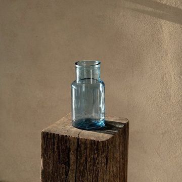 the way up Tischvase Vase "Candela", 100 % Altglas, blau