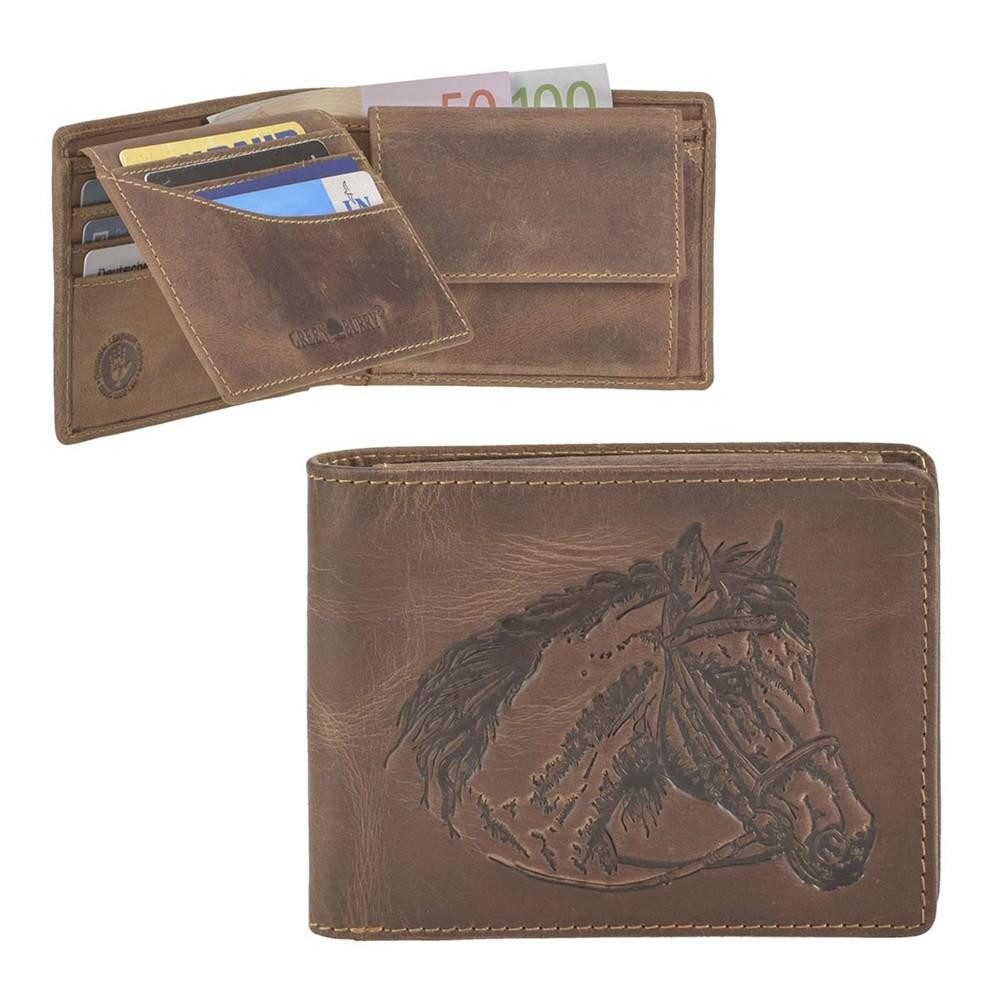 Greenburry Geldbörse Vintage (oA), Lederbörse, Portemonnaie, Pferd-Prägung