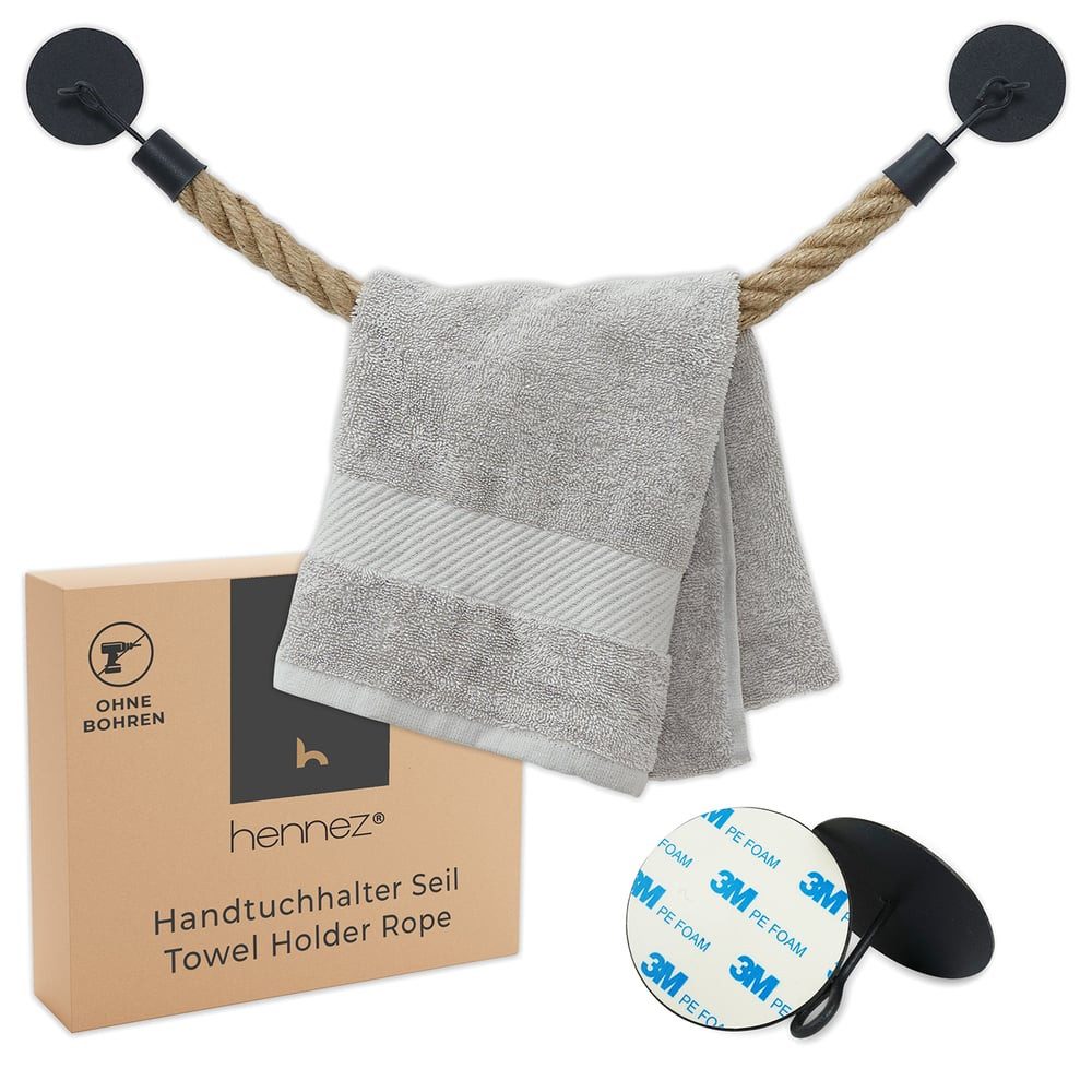 HENNEZ Handtuchhalter "Anton", Handtuchstange ohne Bohren günstig online kaufen