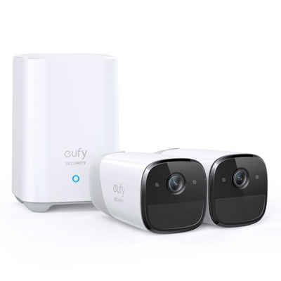 eufy Security eufyCam 2 Pro Überwachungskamera (Doppel-Kamera-Set, Kabellose, 2-Cam-Set, ‎Nachtsicht)
