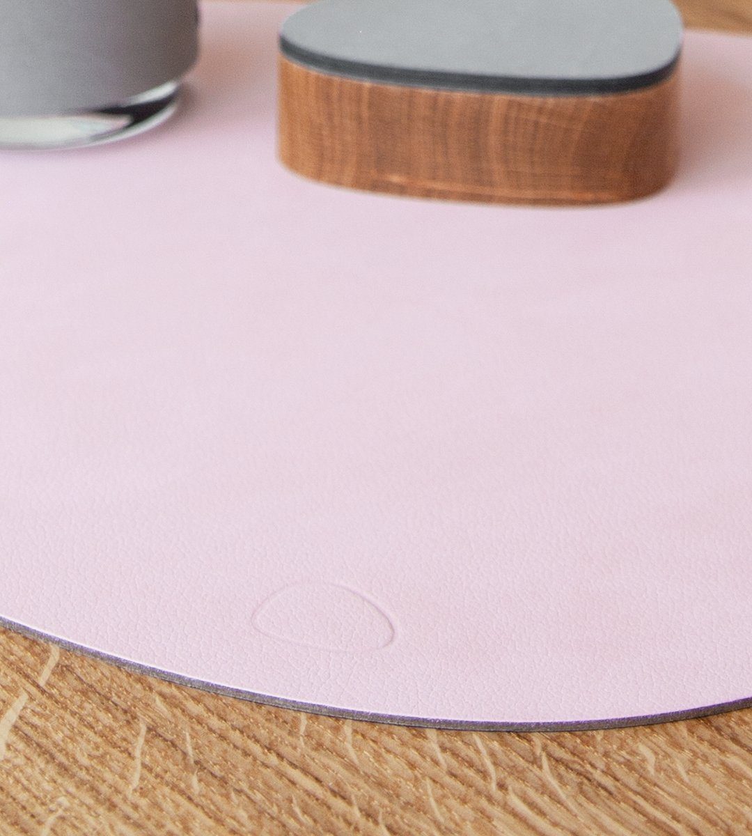 LIND DNA Platzset DOUBLE NUPO Tischset Curve rose/light grey 37x44cm, Table Mat Curve L Double Nupo Rose/Light Grey