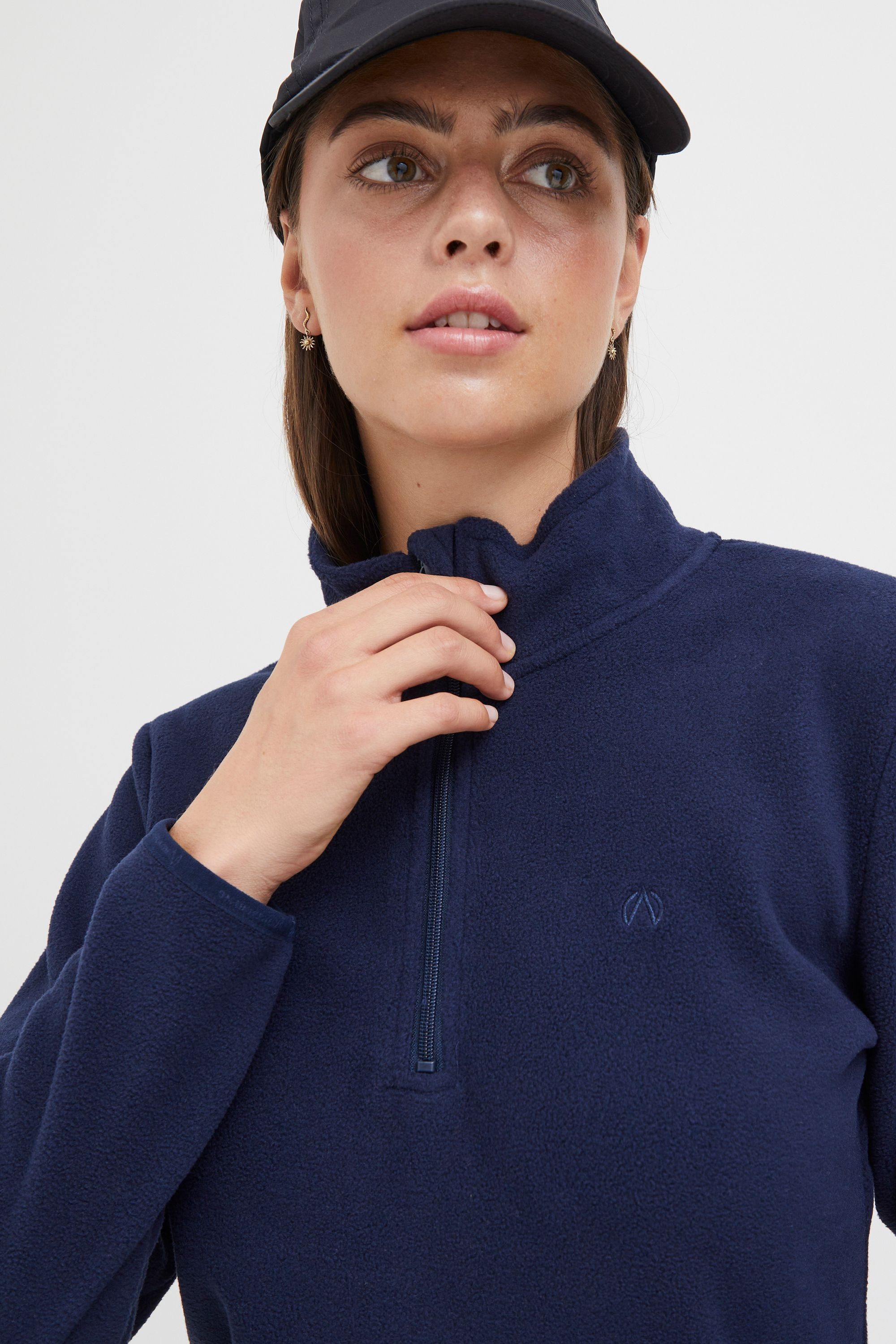 North Bend Troyer NBConni W Atmungsaktive Fleecepullover mit Troyer Kragen