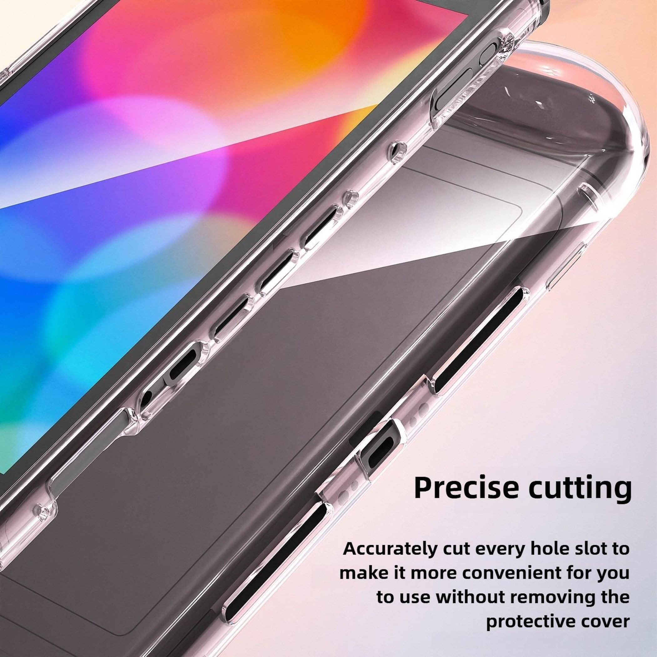 Wigento Handyhülle Transparentes TPU Protective Case für Nintendo Switch 2 Gaming Zubehör, Kompakt, Leicht, Flexibel, Robust, Passgenau