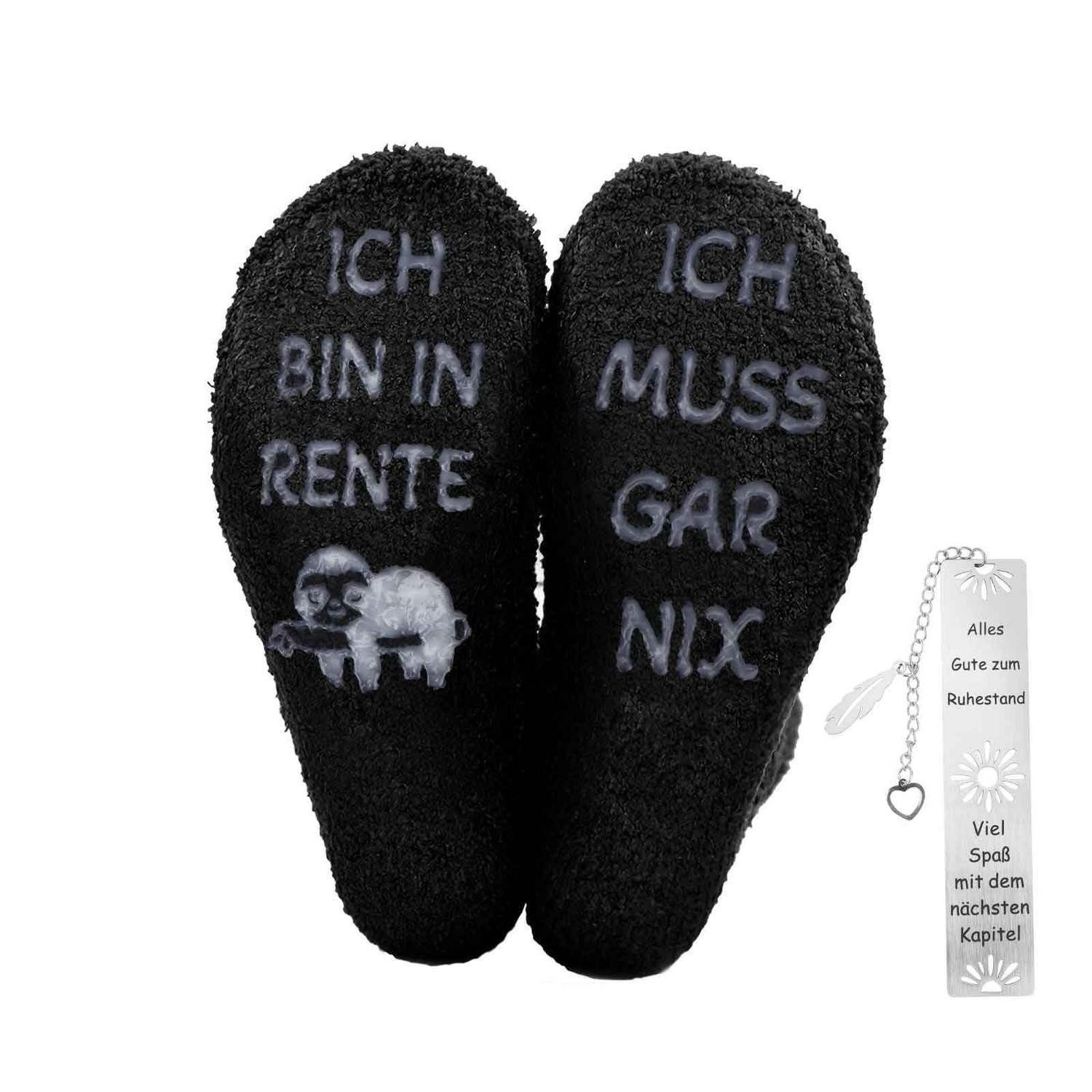 LuxusKollektion Lesezeichen Ruhestand Geschenkset Socken Lesezeichen Schwarz