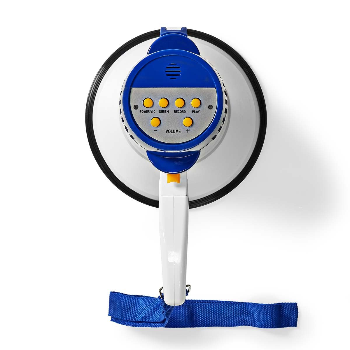 Nedis Megafon MEPH150WT, ABS,Gummi, (1-tlg), Reichweite 250 m, Lautstärkeregler 115 dB, Mikrofon, Sirene, Aufnahme