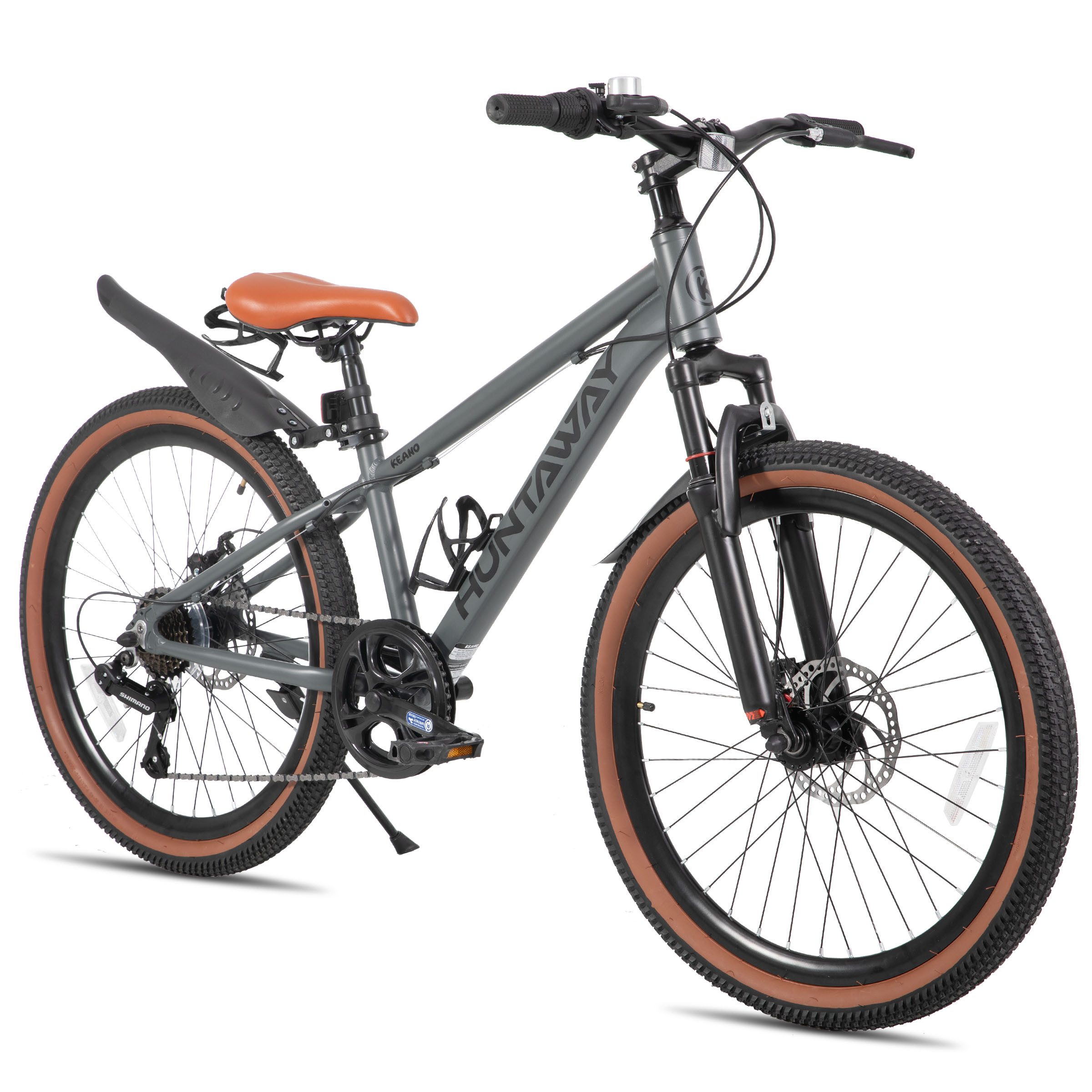 HILAND Kinderfahrrad 20"/24" Alu-Mountainbike Shimano 7-Gang, Federgabel & Scheibenbremsen