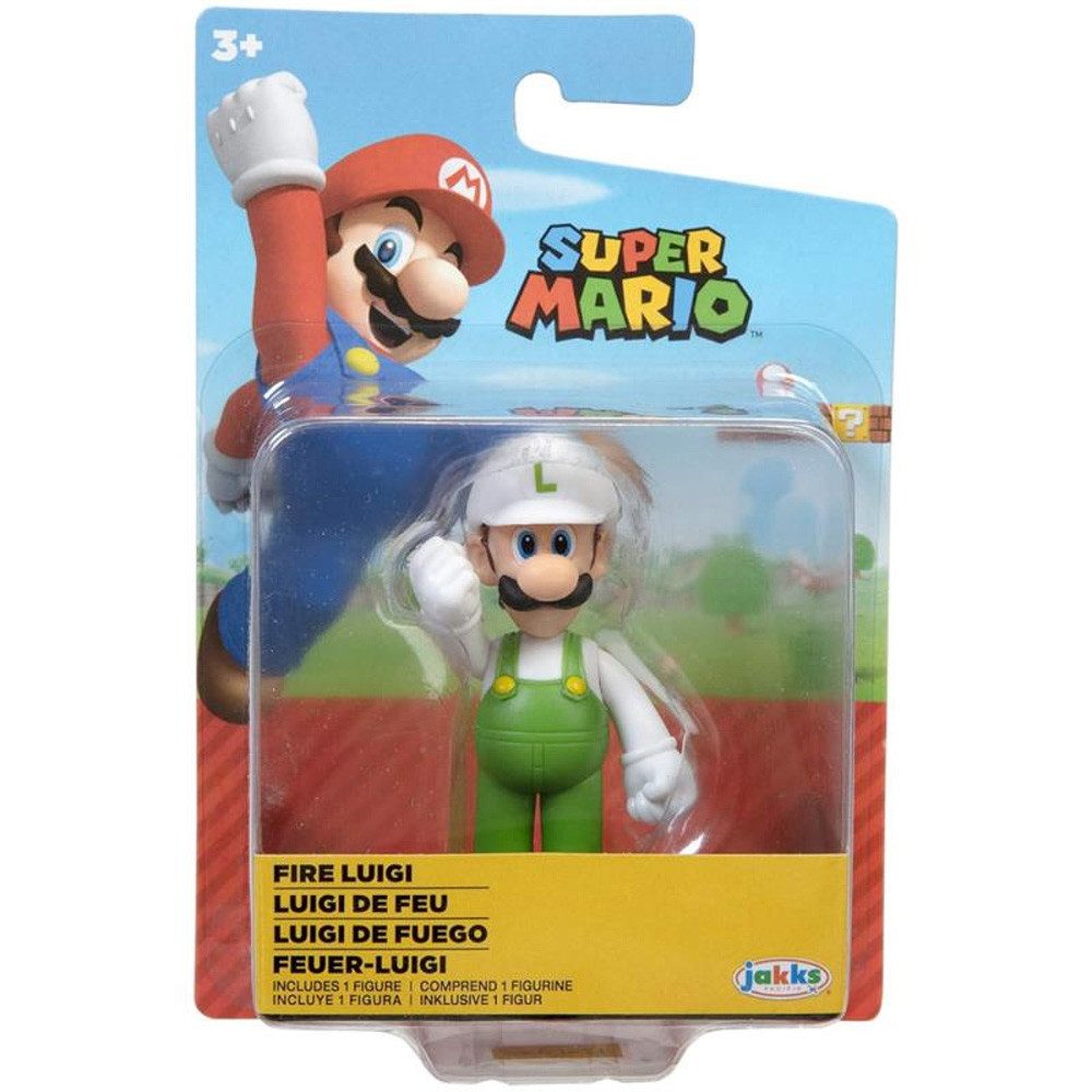 Super Mario Actionfigur Nintendo Super Mario Figur Wave 28 Fire Standing Luigi, 6,5 cm