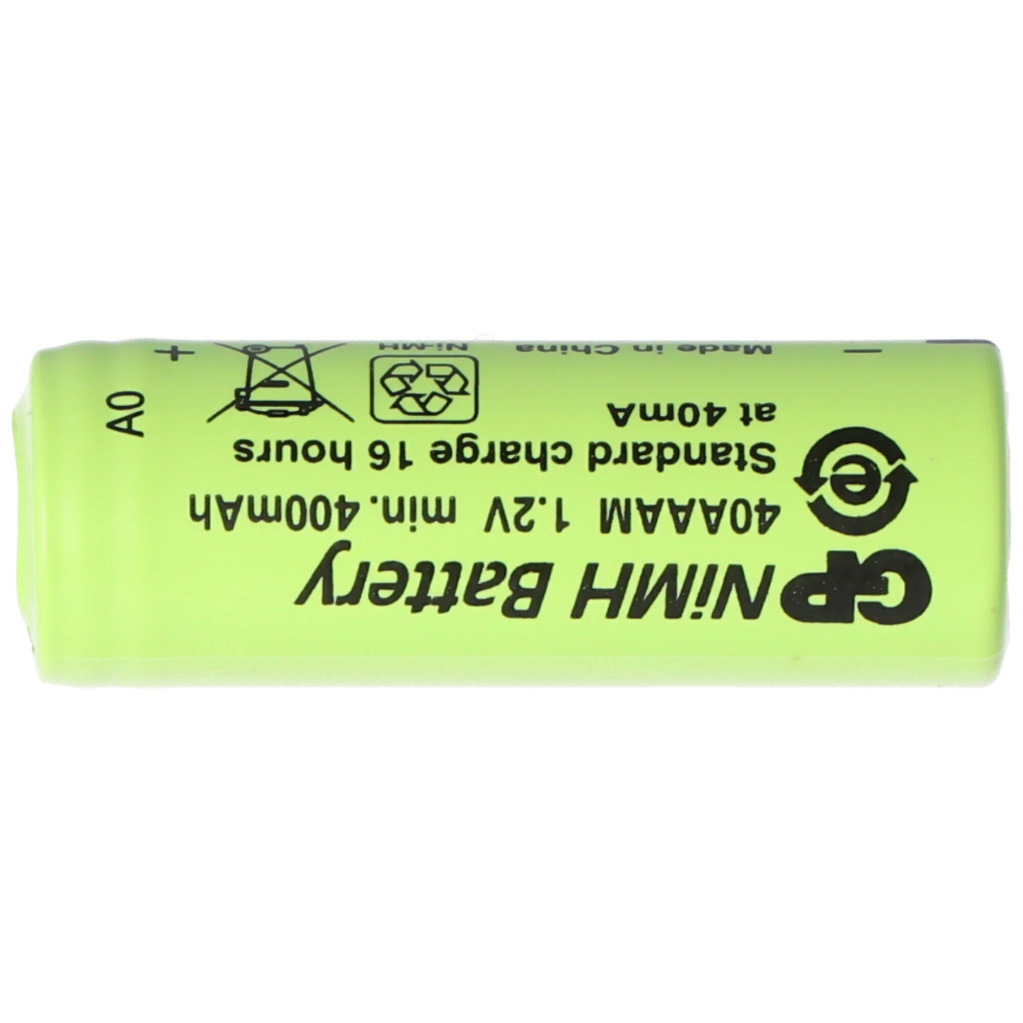 GP Batteries GP Size GP40AAAM NiMH ohne (1,2 400 mAh Akku Akku V) 2/3AAA Lötfahne