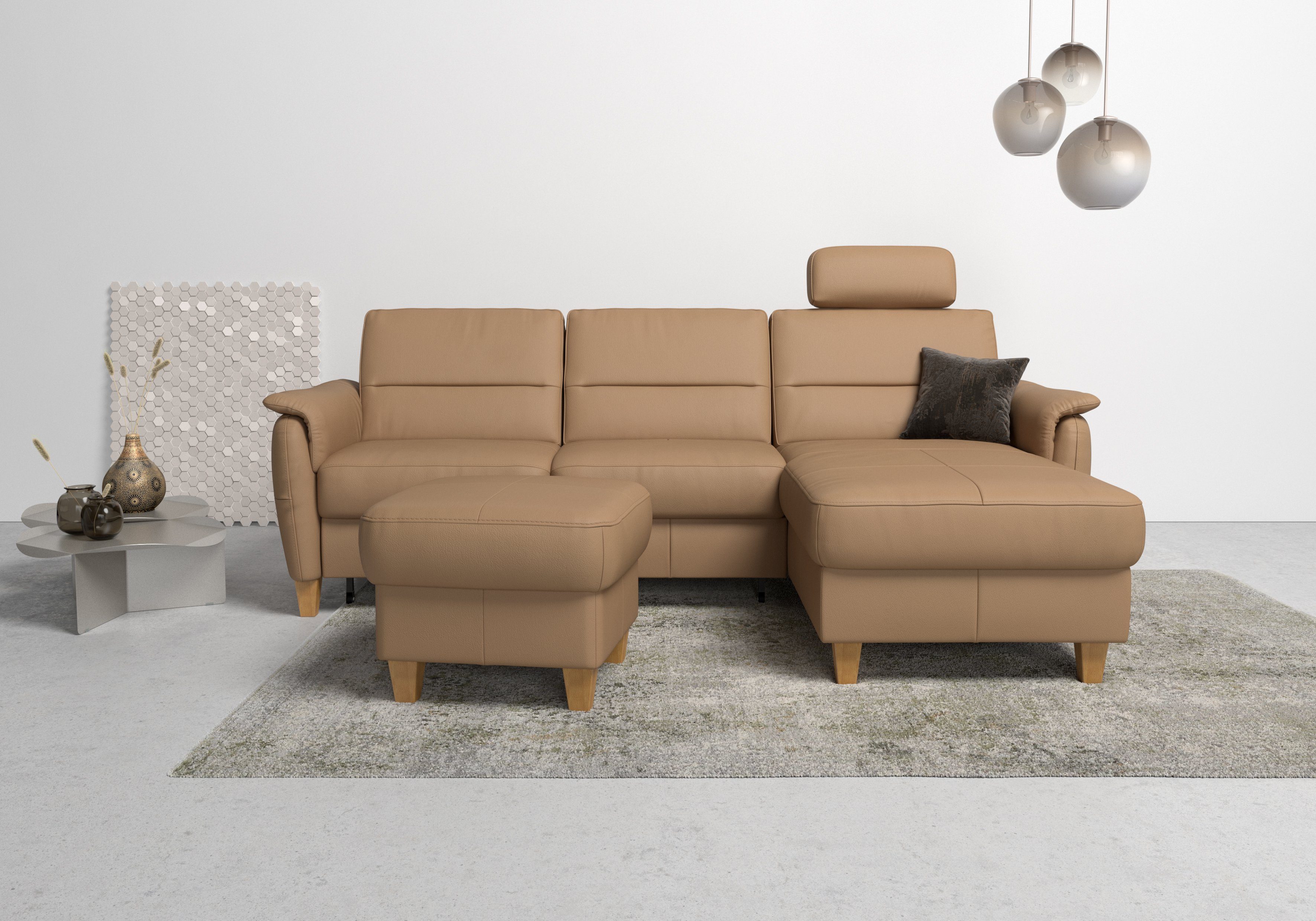 Home affaire Ecksofa Palmera L-Form, B: 244 cm - OTTO. Verlässliche Qualität., optional Schlaffunktion & Bettkasten, Federkern
