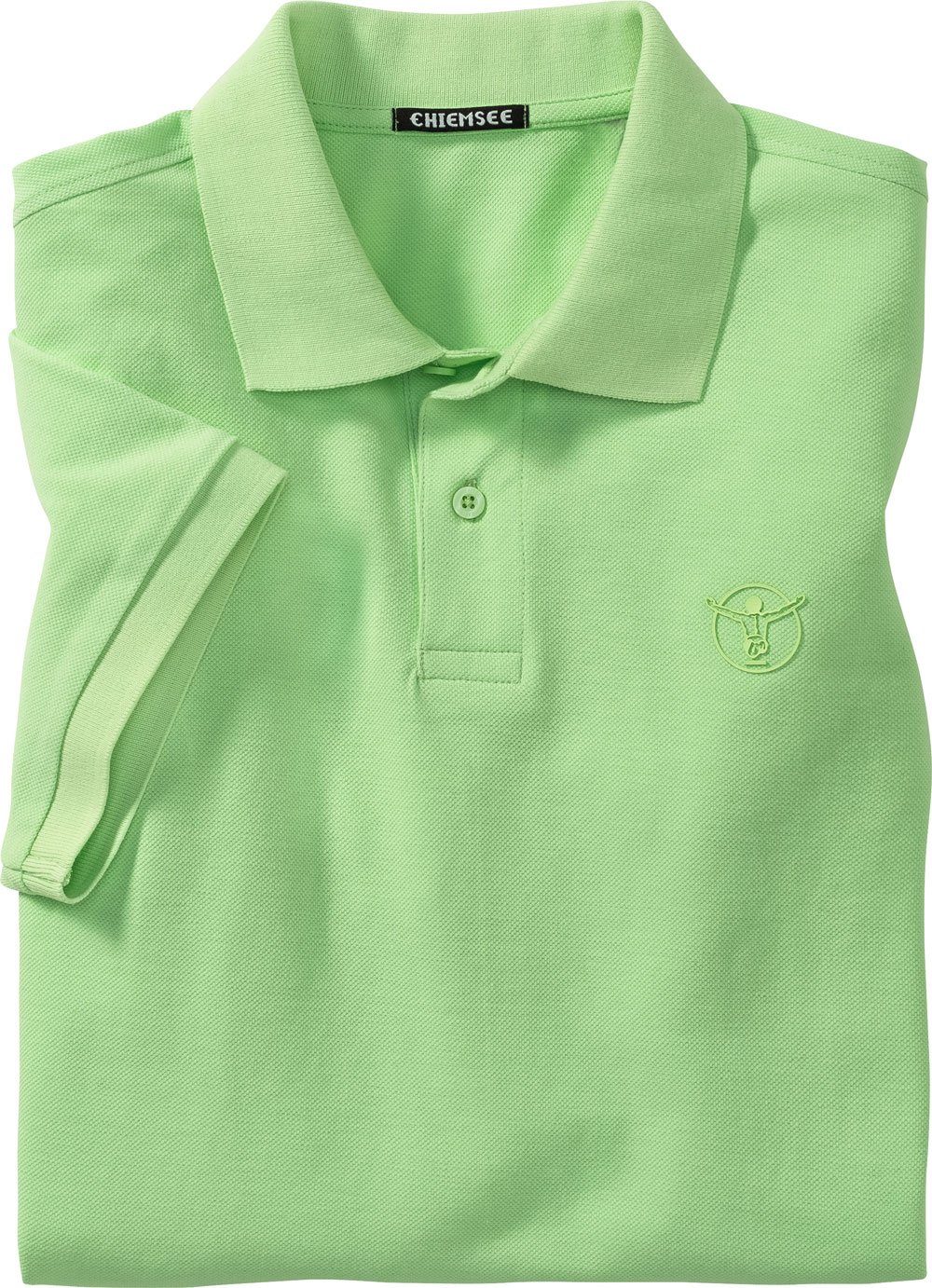 Chiemsee aus reinem hellgrün Baumwoll-Piqué Poloshirt