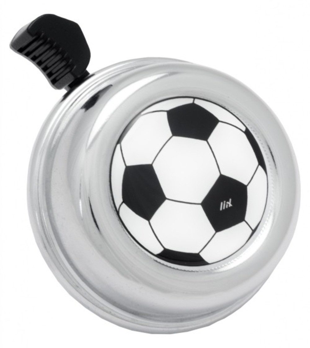 Fahrradklingel "Fußball", Ø 60mm, Silber
