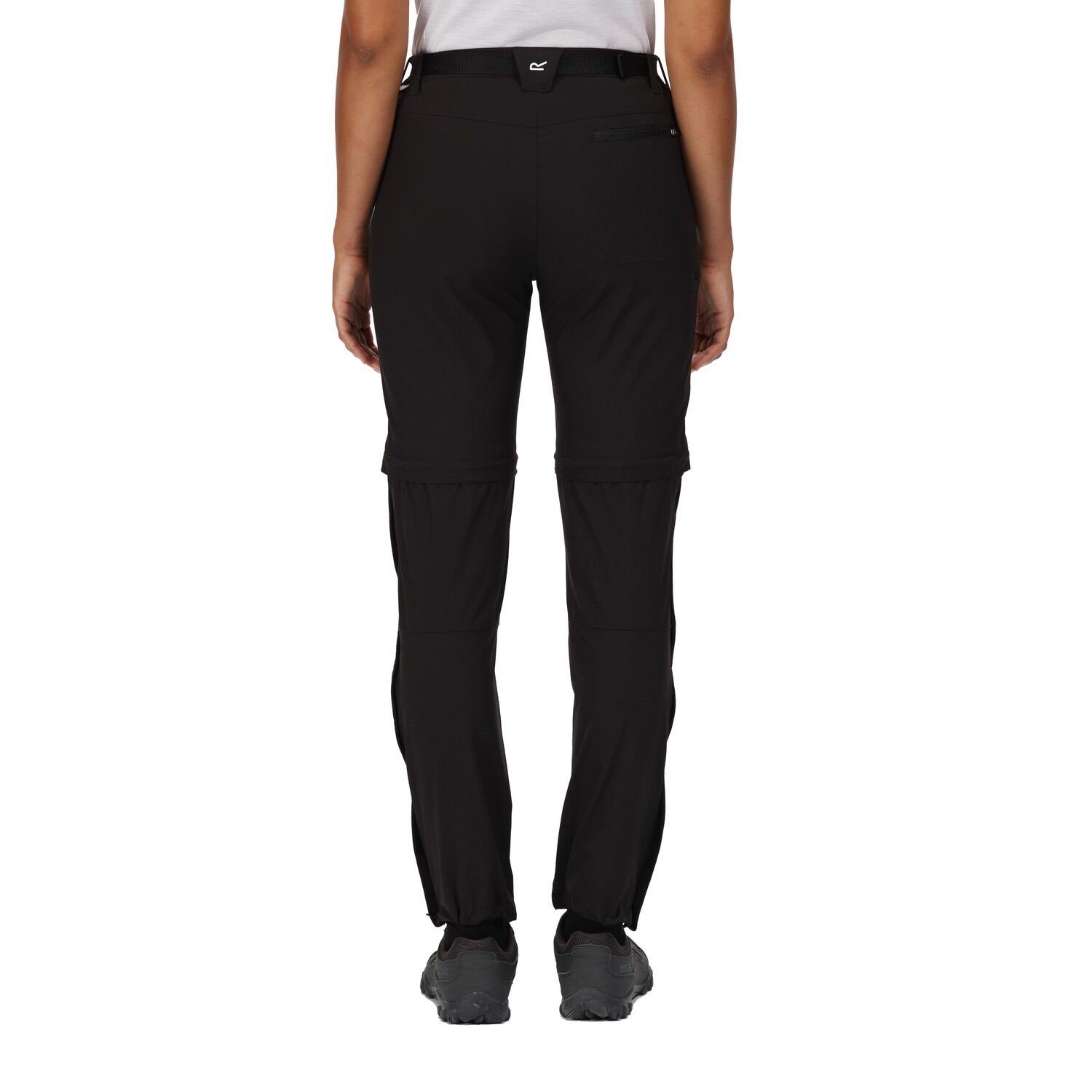 Xert in Kurzgröße Regatta Schwarz Outdoorhose Zip Trousers III (0-tlg) Off Stretch