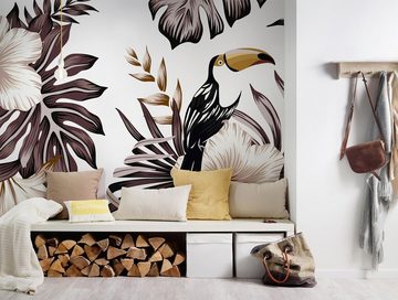 living walls Fototapete Designwalls Toucan 2, glatt, (5 St), Vlies, Wand, Schräge, Decke