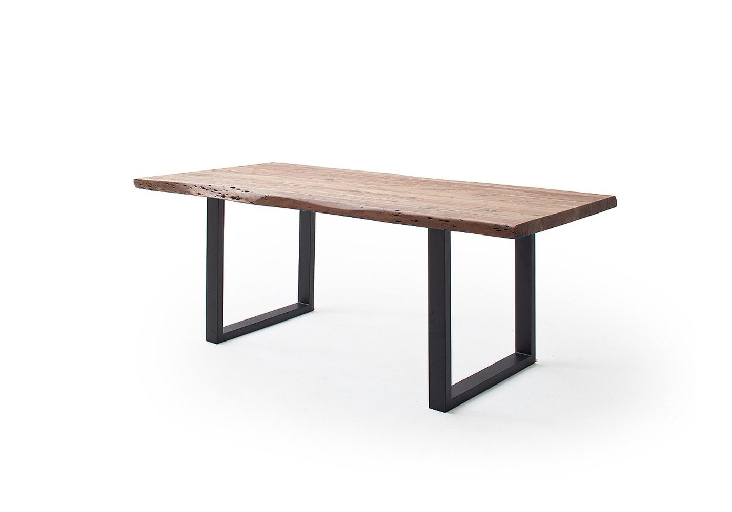 freiraum Baumkantentisch Calabria, in Akazie natur / anthrazit - 240x79,5x100 (BxHxT)