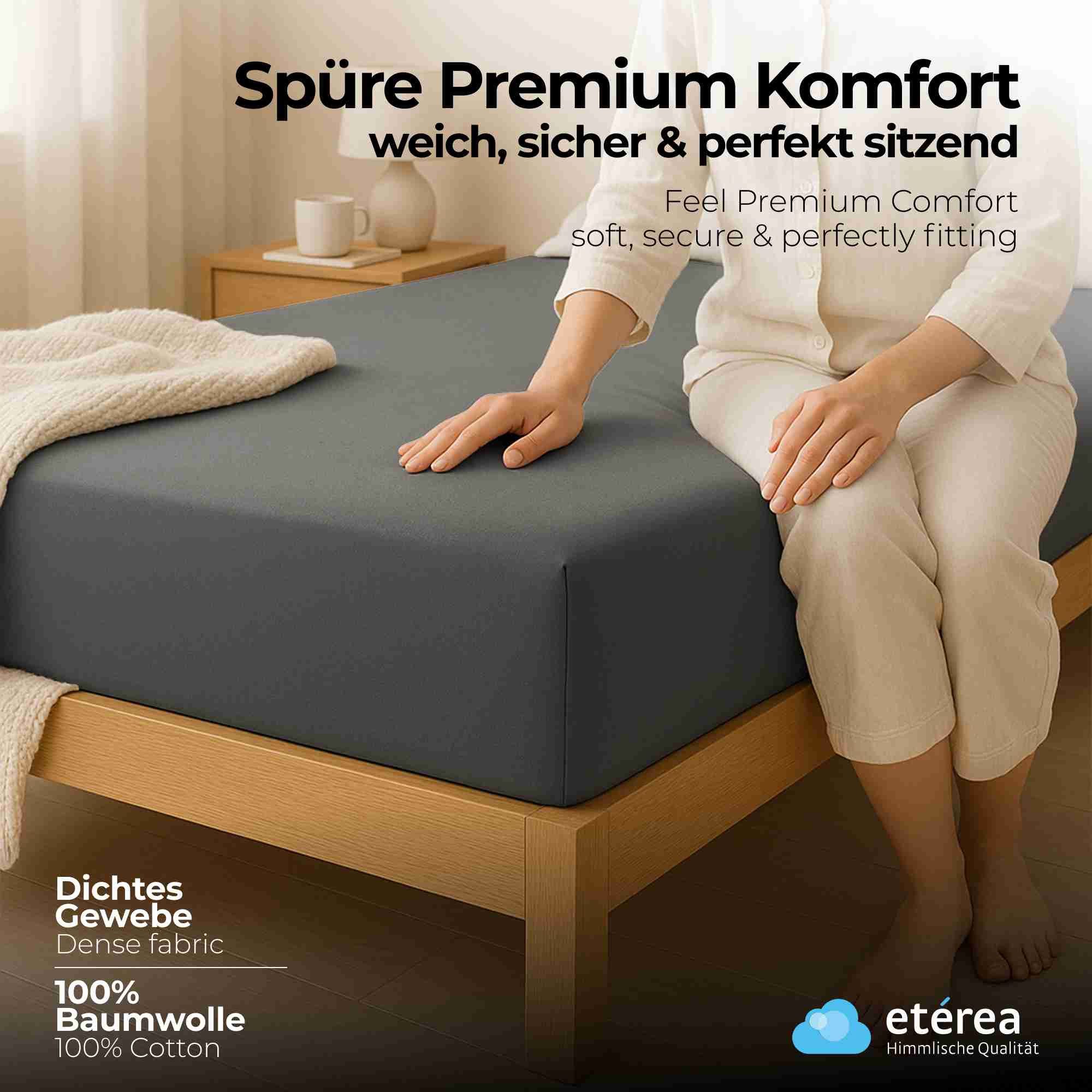 etérea Himmlische Qualität Spannbettlaken etérea Comfort Jersey 2er Set Spannbettlaken, Jersey, Gummizug: rundum, (2 Stück)