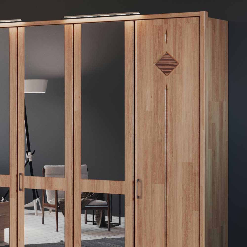 Pharao24 Kleiderschrank Racallo aus Massivholz