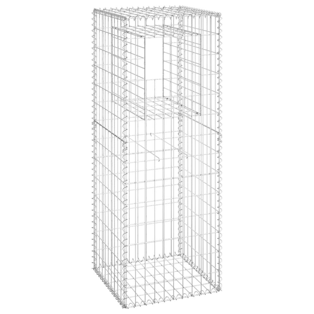 Zaunpfosten Gabionensäule 50x50x140 cm Eisen