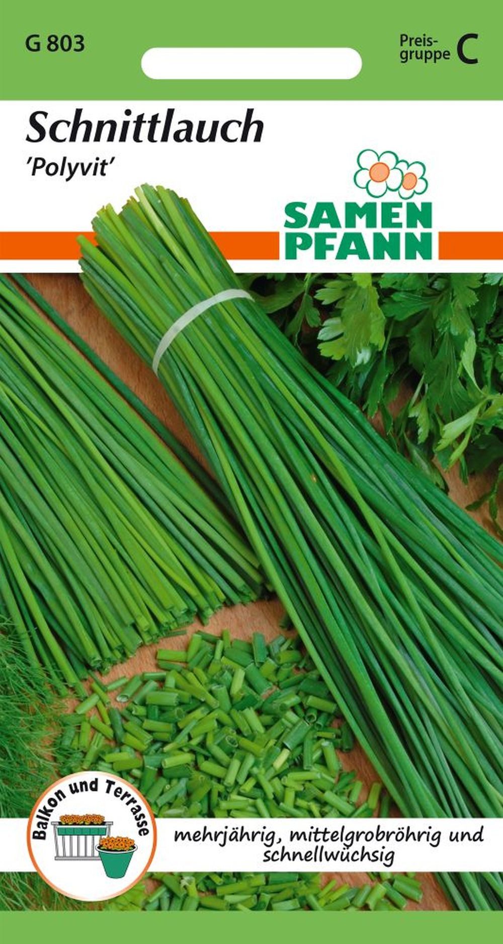 SAMEN PFANN Kräutersamen Schnittlauch, Polyvit - Gewürz Saatgut Schnittlauch-Samen, Allium schoenoprasum