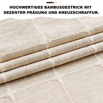 MAGICSHE Duschvorhang Boho Duschvorhang mit Quaste für badewanne, Leinen, Wasserdicht Breite 183 cm