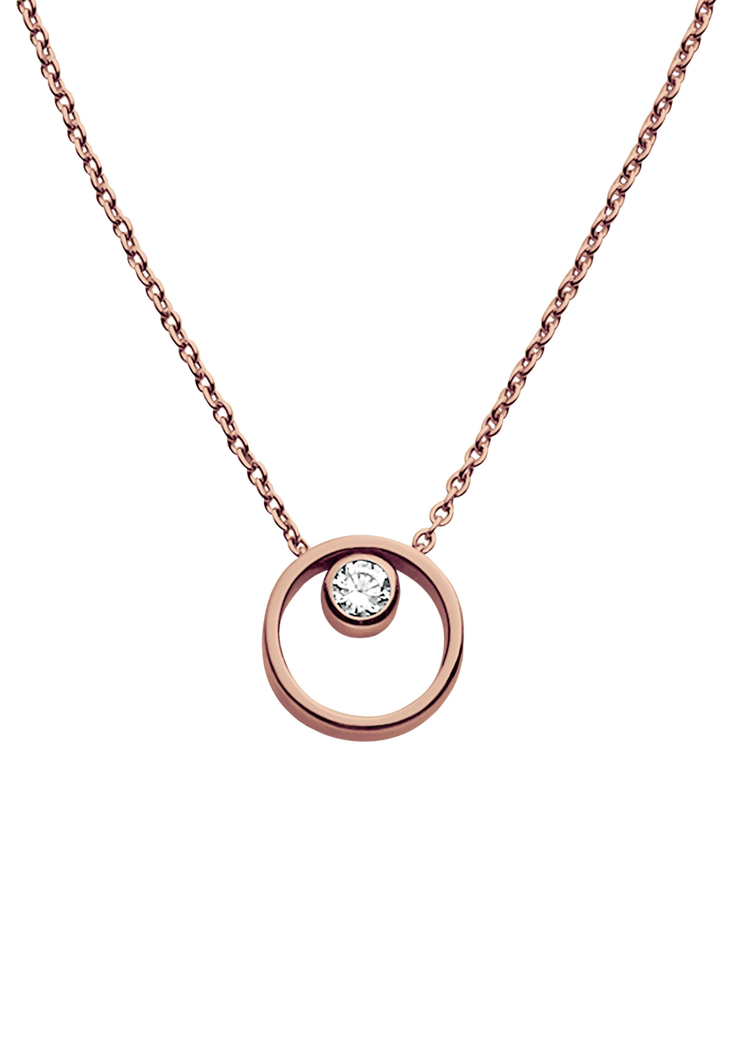 SKAGEN Kette mit Anhänger Schmuck Geschenk Edelstahl Halskette ELIN, mit Zirkonia (synth)