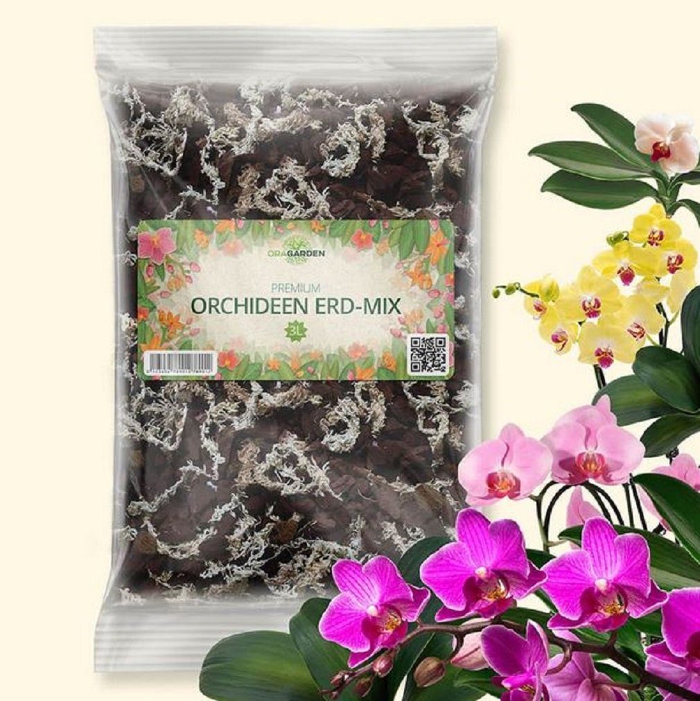 OraGarden Spezialerde Premium Orchideen Erde-Mix, klimafreundlich, torffrei