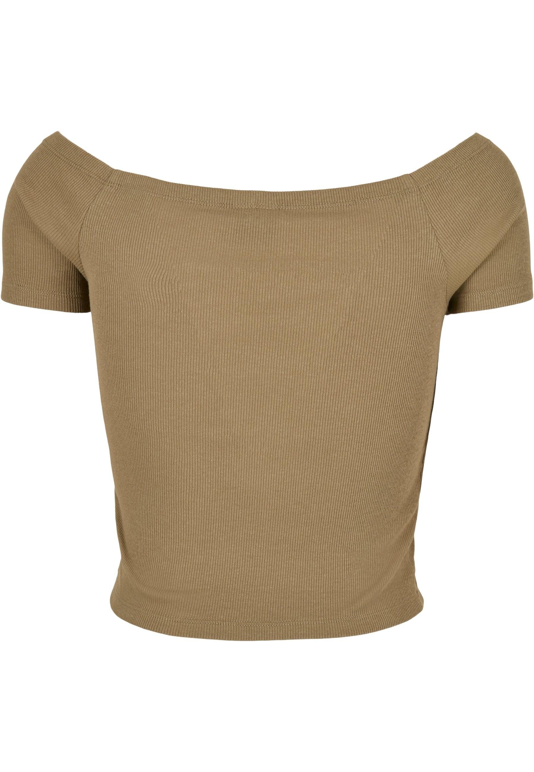URBAN CLASSICS T-Shirt "Urban Classics Damen Ladies Off Shoulder Rib Tee", günstig online kaufen
