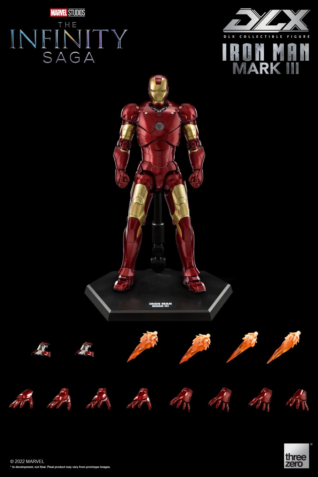 ThreeZero Actionfigur MARVEL INFINITY SAGA IRON MAN MARK 3 DLX 1/12 SCALE ACTIONFIGUR