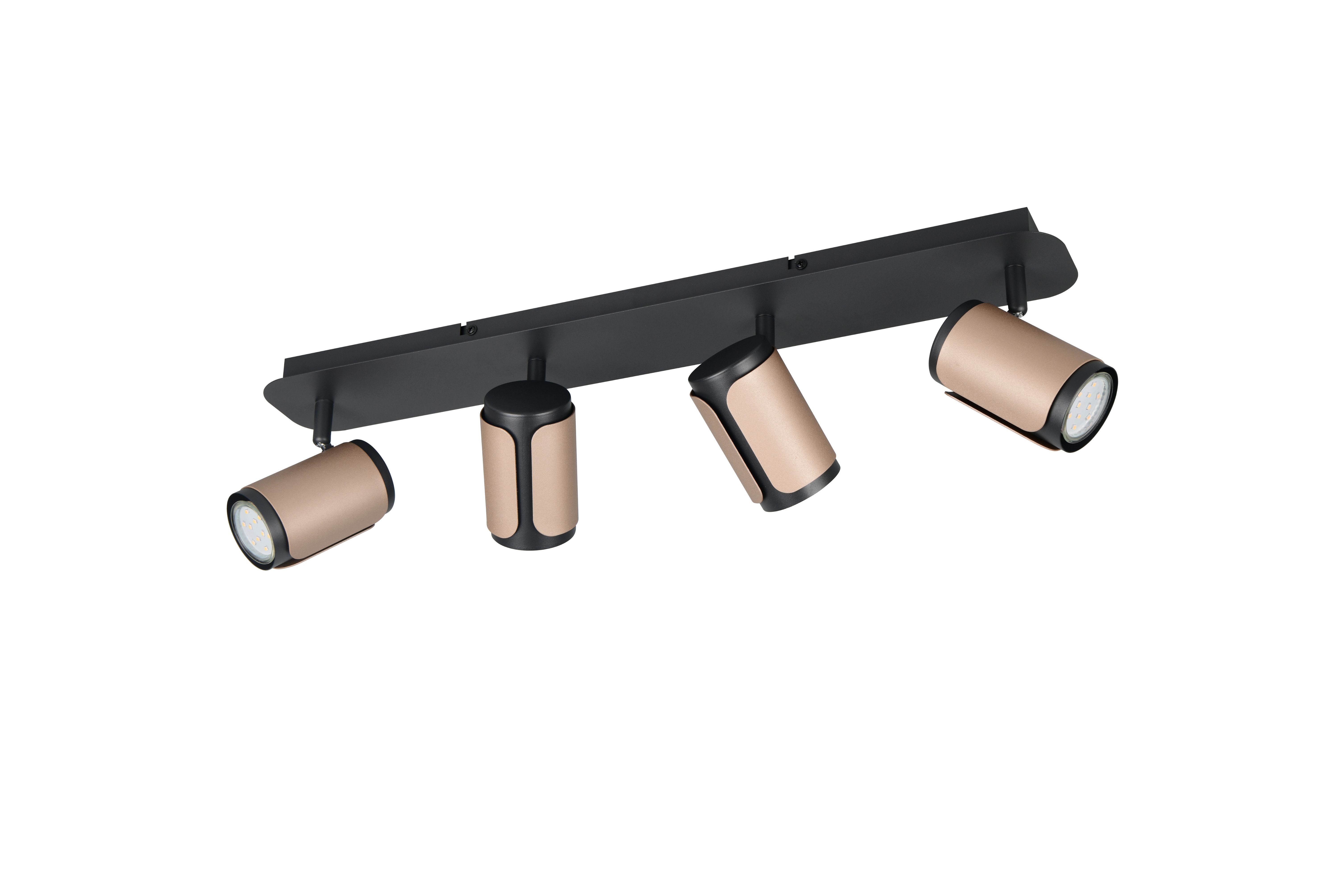 lightling Deckenleuchte Rici, schwenkbare Spots, ohne Leuchtmittel, Lampenschirme aus hochwertigem Metall, IP20 Schutz