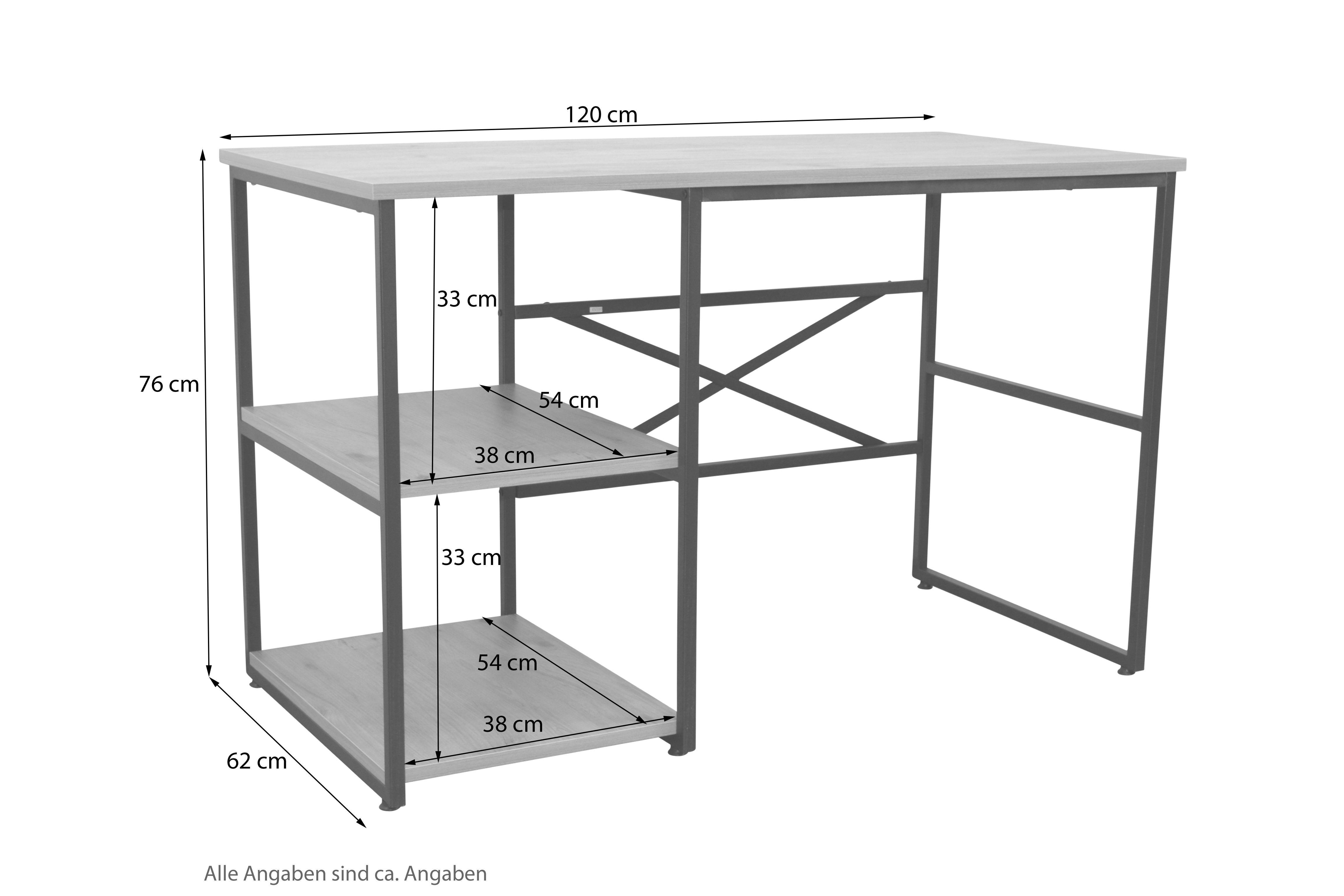 III Regal-Schreibtisch (120x60 Heike cm) moebel-direkt-online