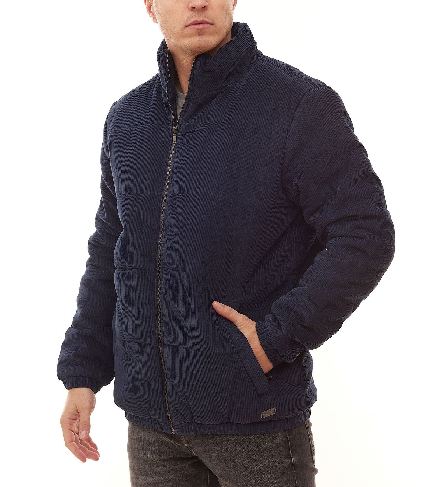 Blend Outdoorjacke BLEND Sodio Herren Jacke Cord-Jacke 20712318 Baumwolle Übergangs-Jacke Blau aus nachhaltige