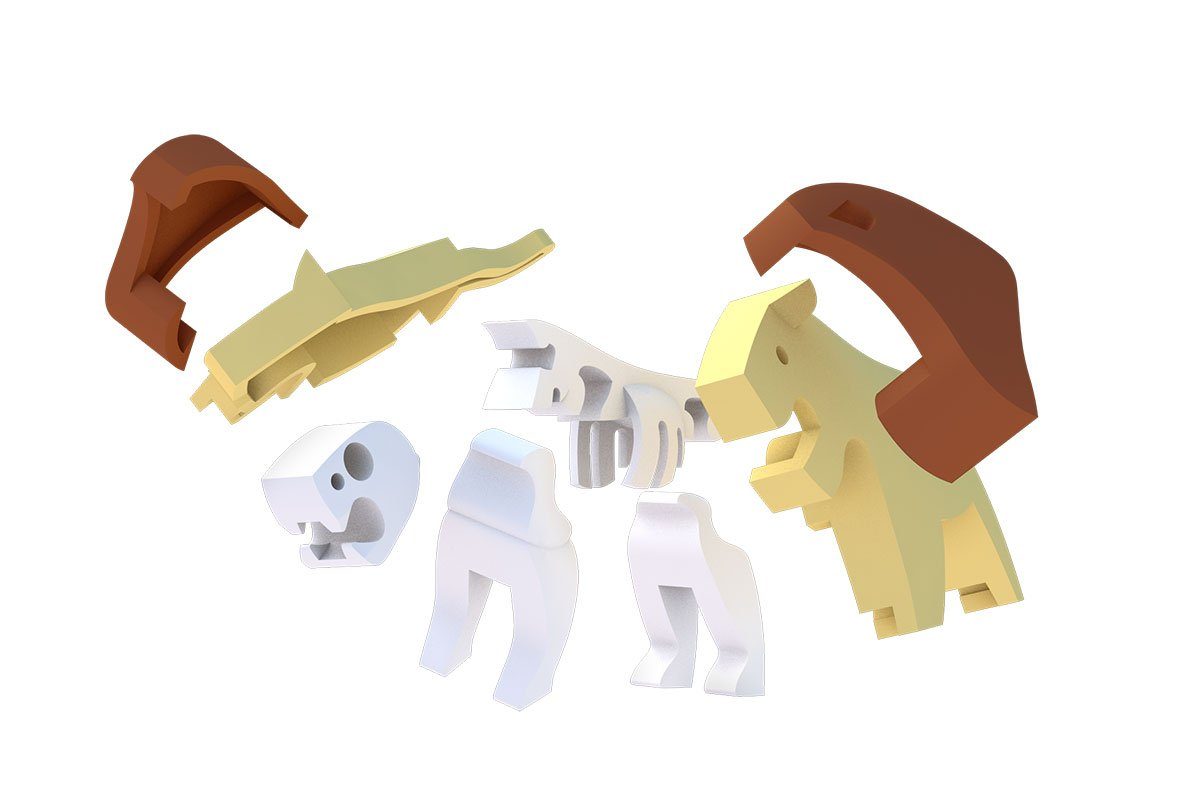 CHiLA 3D-Puzzle Halftoys, Puzzleteile