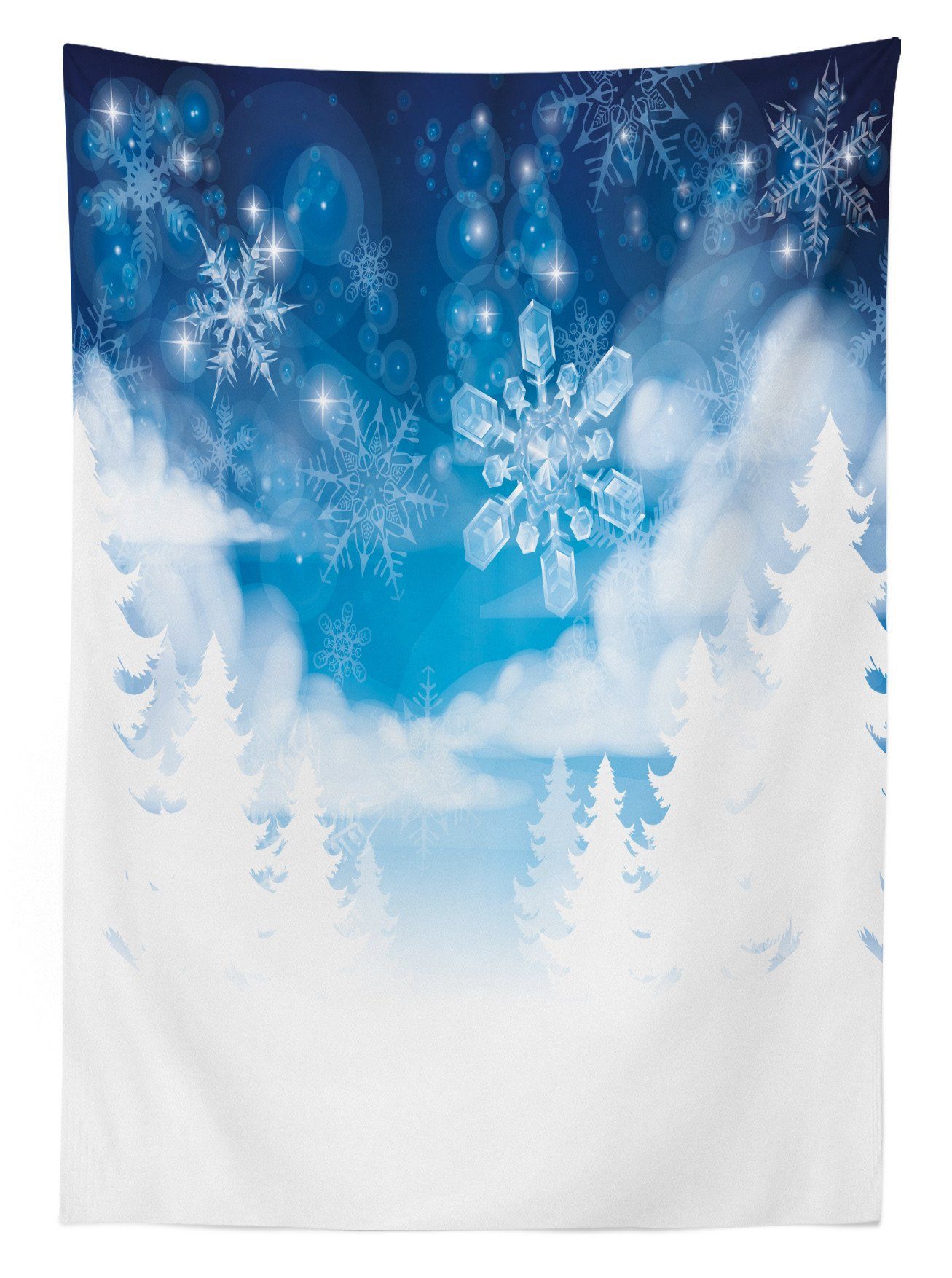 geeignet Winter Klare Bereich Waschbar den Sterne Schneeflocken Farbfest Abakuhaus Außen Farben, Für Tischdecke und