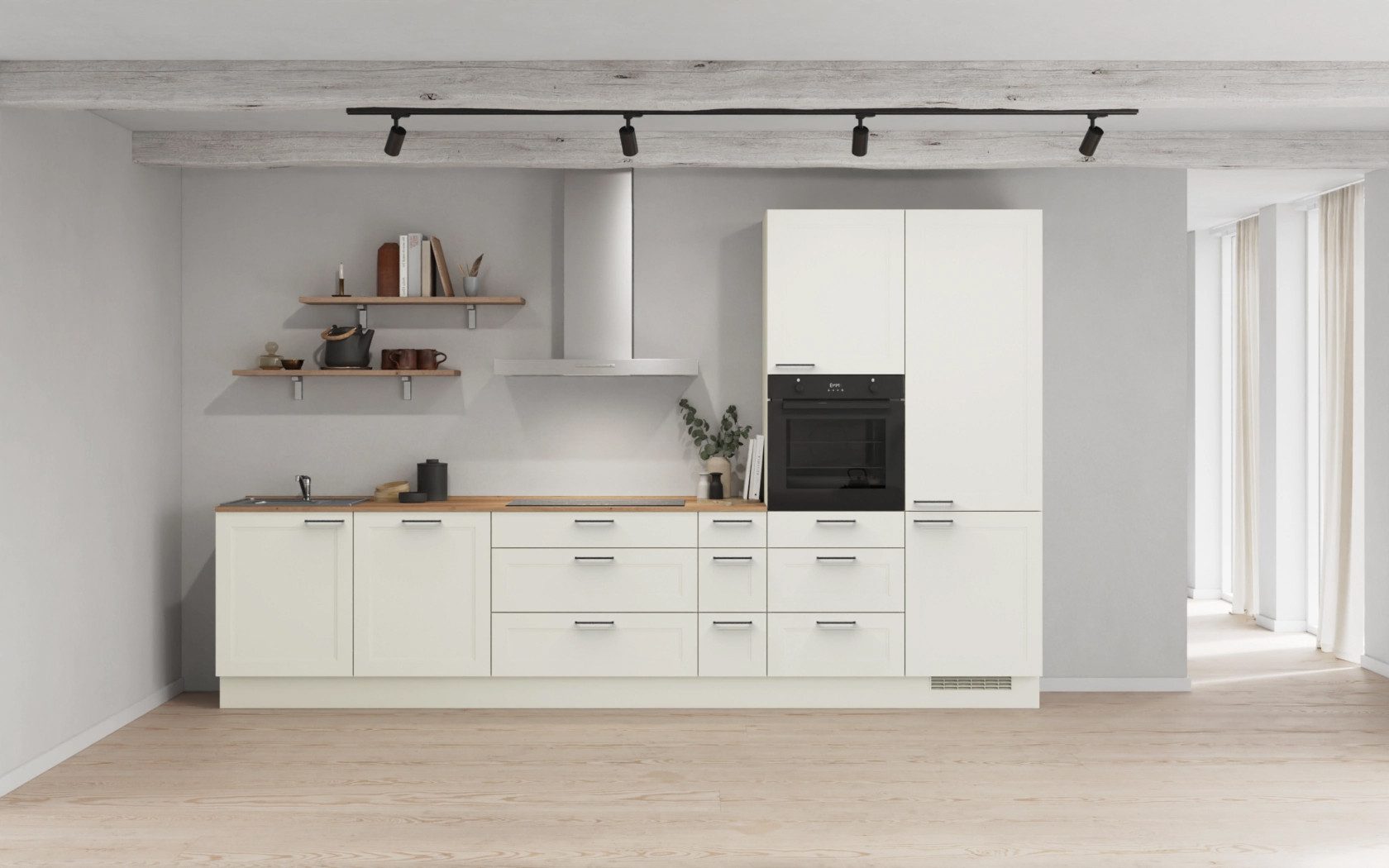 nobilia® Küchenzeile Lisa, individuell anpassbar, gratis Küchenplanung mit Profis, (Breite 360 cm), vormontiert, wahlw. mit E-Geräten, inkl. Lieferung