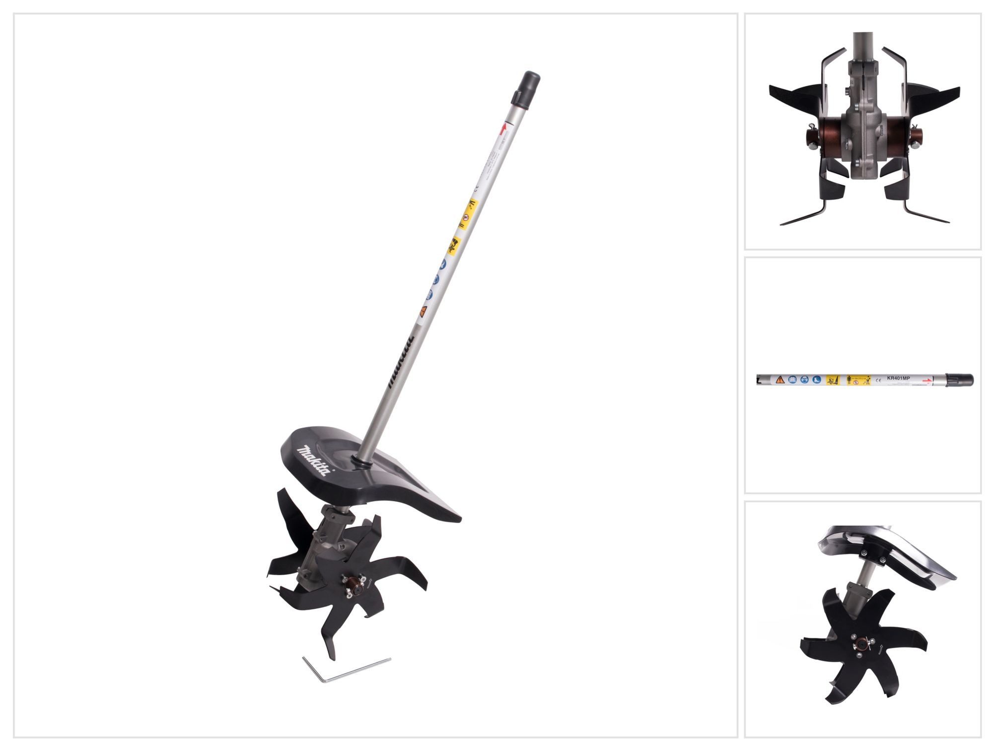 Makita Akkurasenmäher KR401MP Kultivator Aufsatz Kultivierungsbreite 22cm (199181-6) für