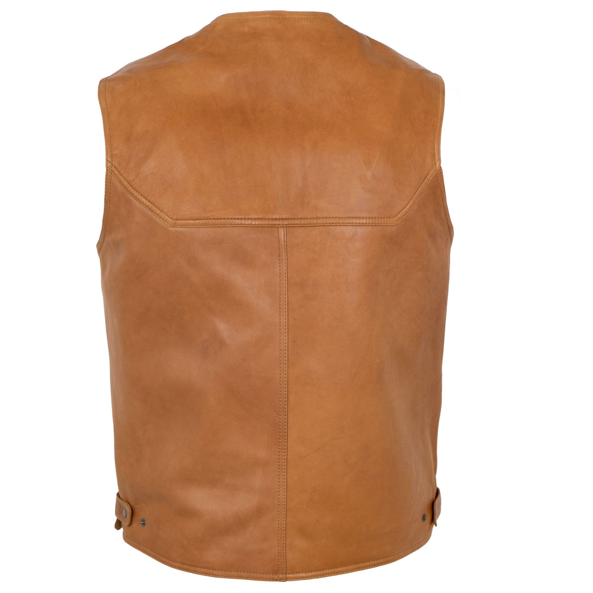 Maddox Lederweste 1082 MADDOX - Herren Lederweste Lammnappa cognac