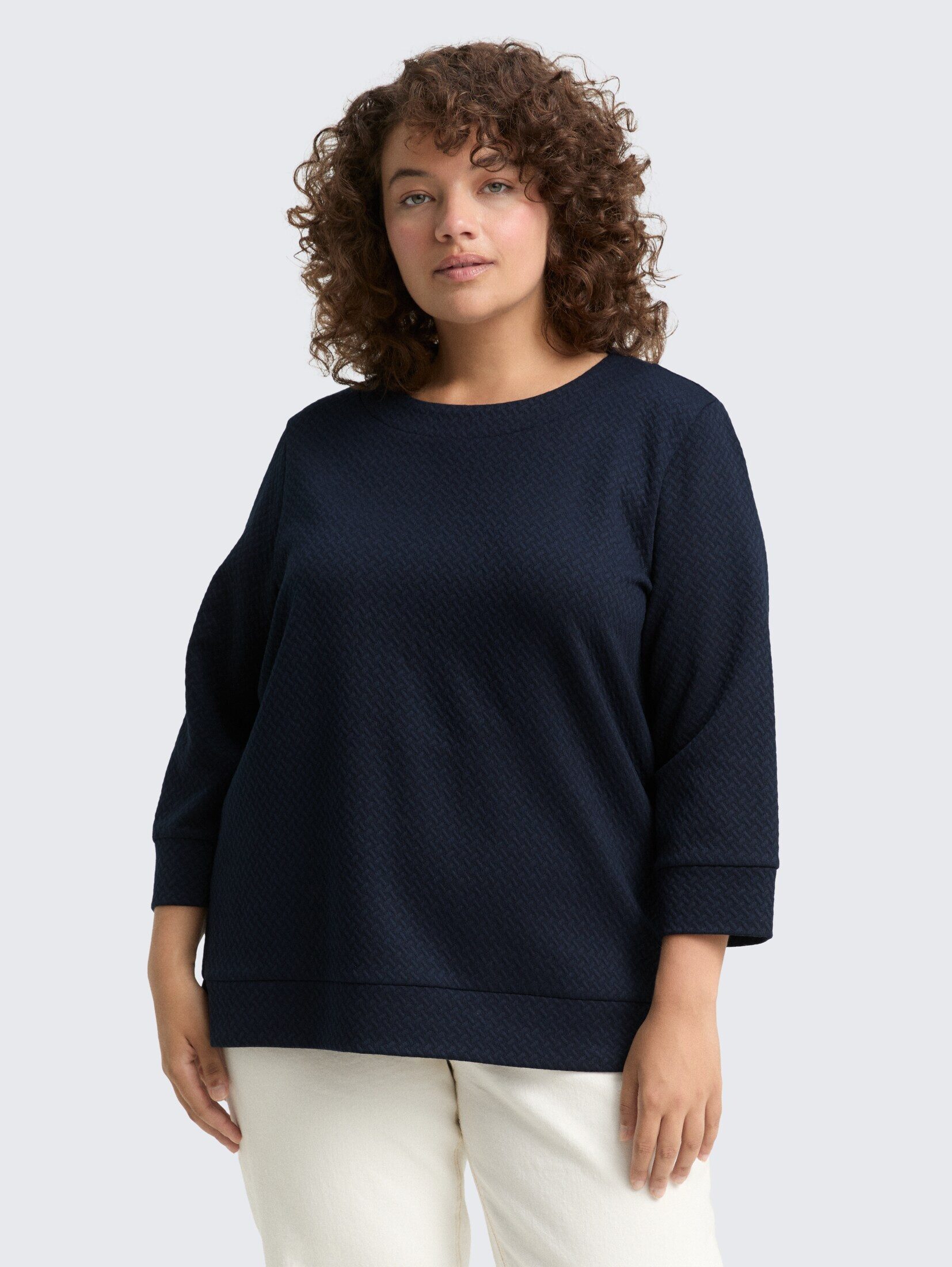 TOM TAILOR PLUS Sweatshirt Strick & Sweatshirts Plus Size - Boxy Fit Sweats günstig online kaufen