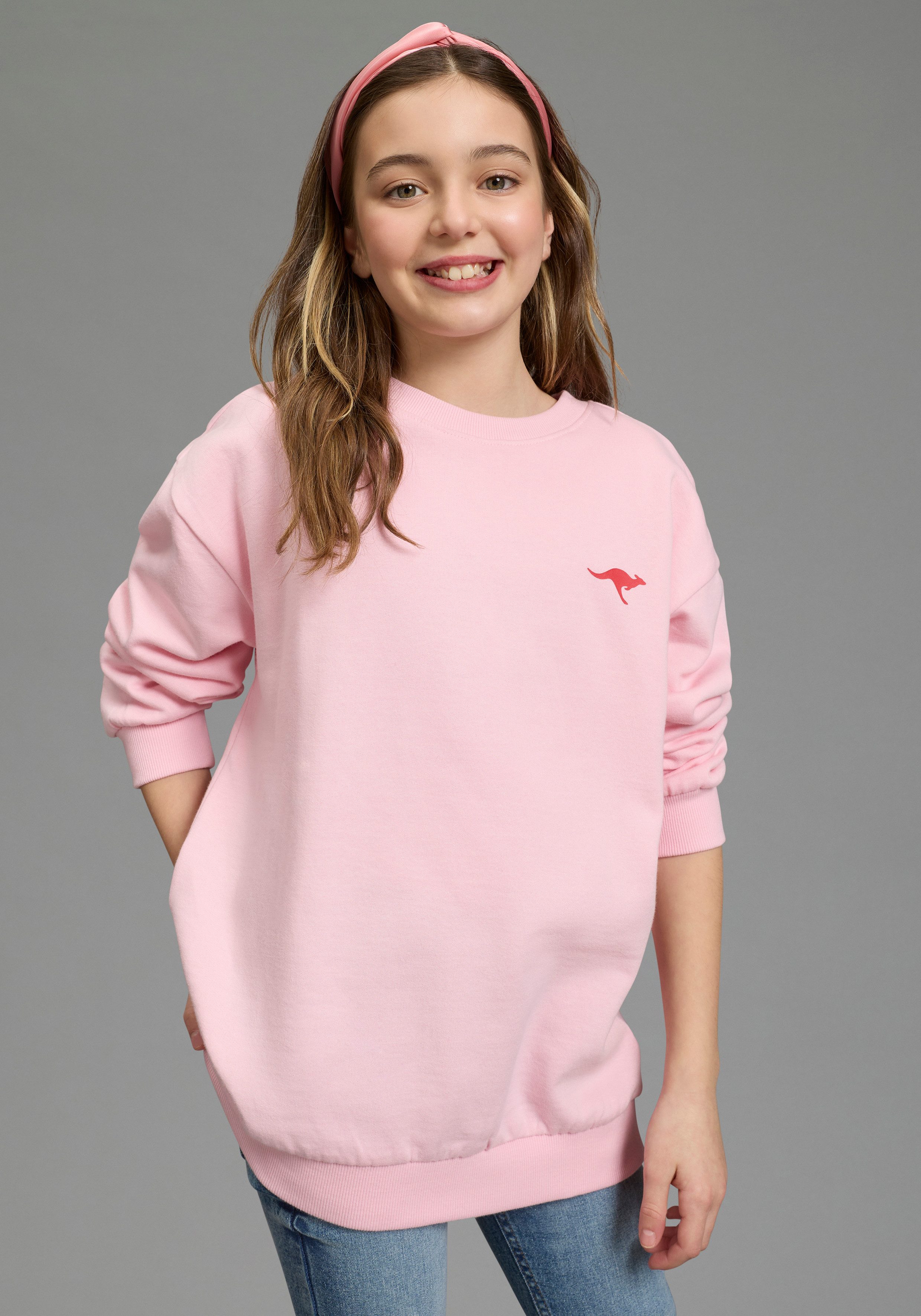 KangaROOS Sweatshirt Kangaroos Sweatshirt loose fit im modischen Stil für Mädchen, mit Logodrucken, angeraute Sweatware – Bild 2 von 5