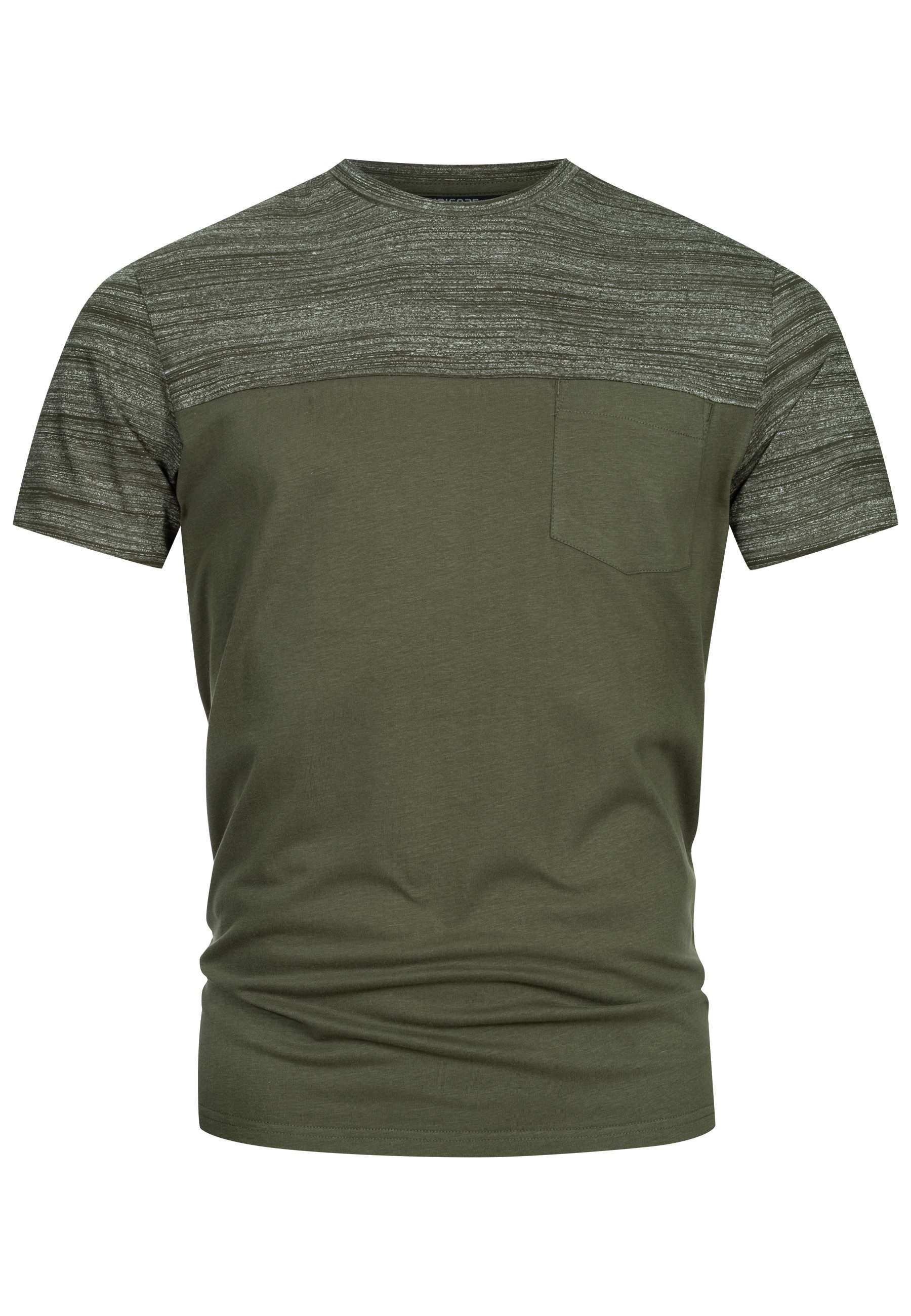 Indicode T-Shirt INSprings mit dezenter Brusttasche günstig online kaufen