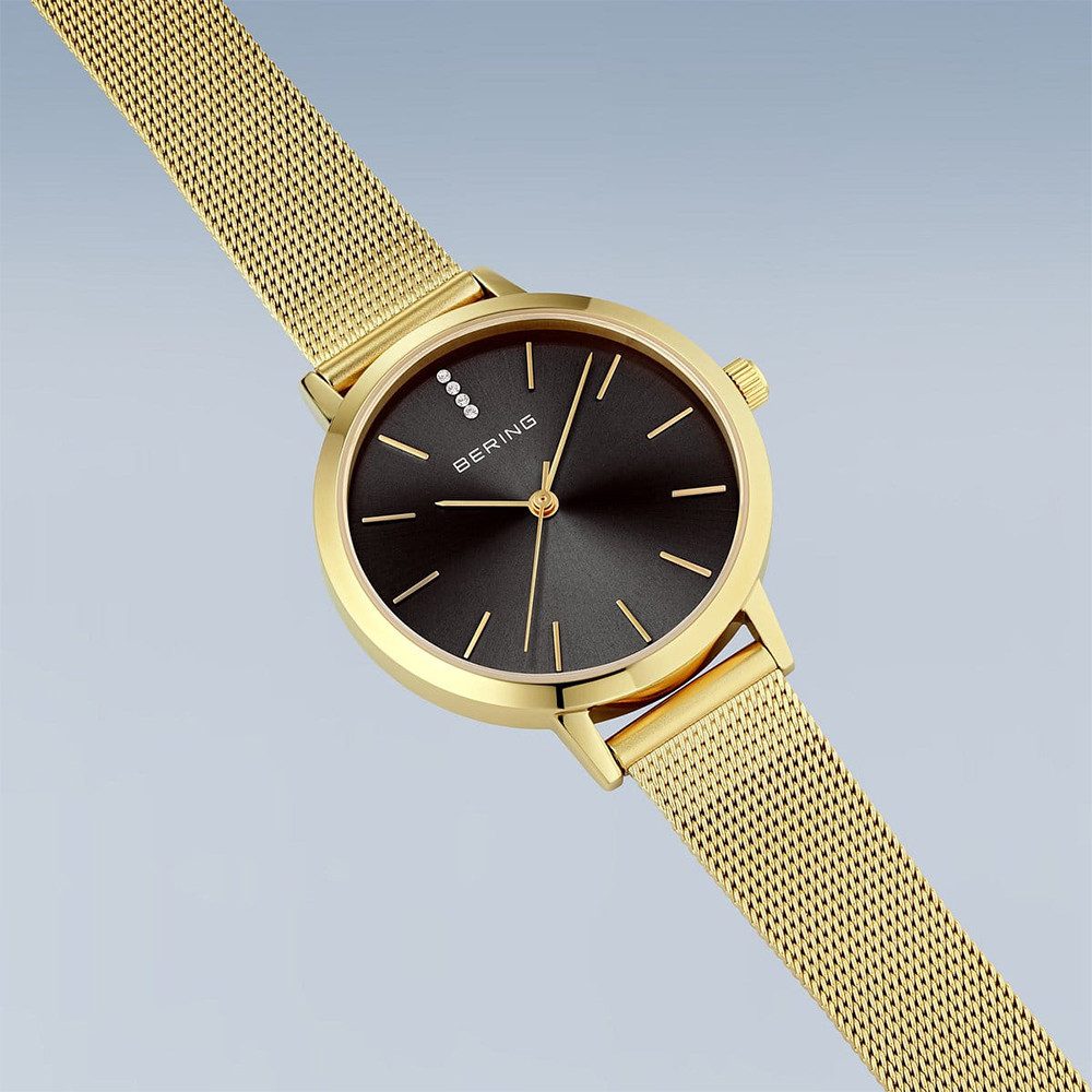 Bering Quarzuhr Bering Classic gold glänzend 13434-332 13434-332, Hochwertiges Produkt mit zeitlosem Design, sorgfältiger Verarbeitung