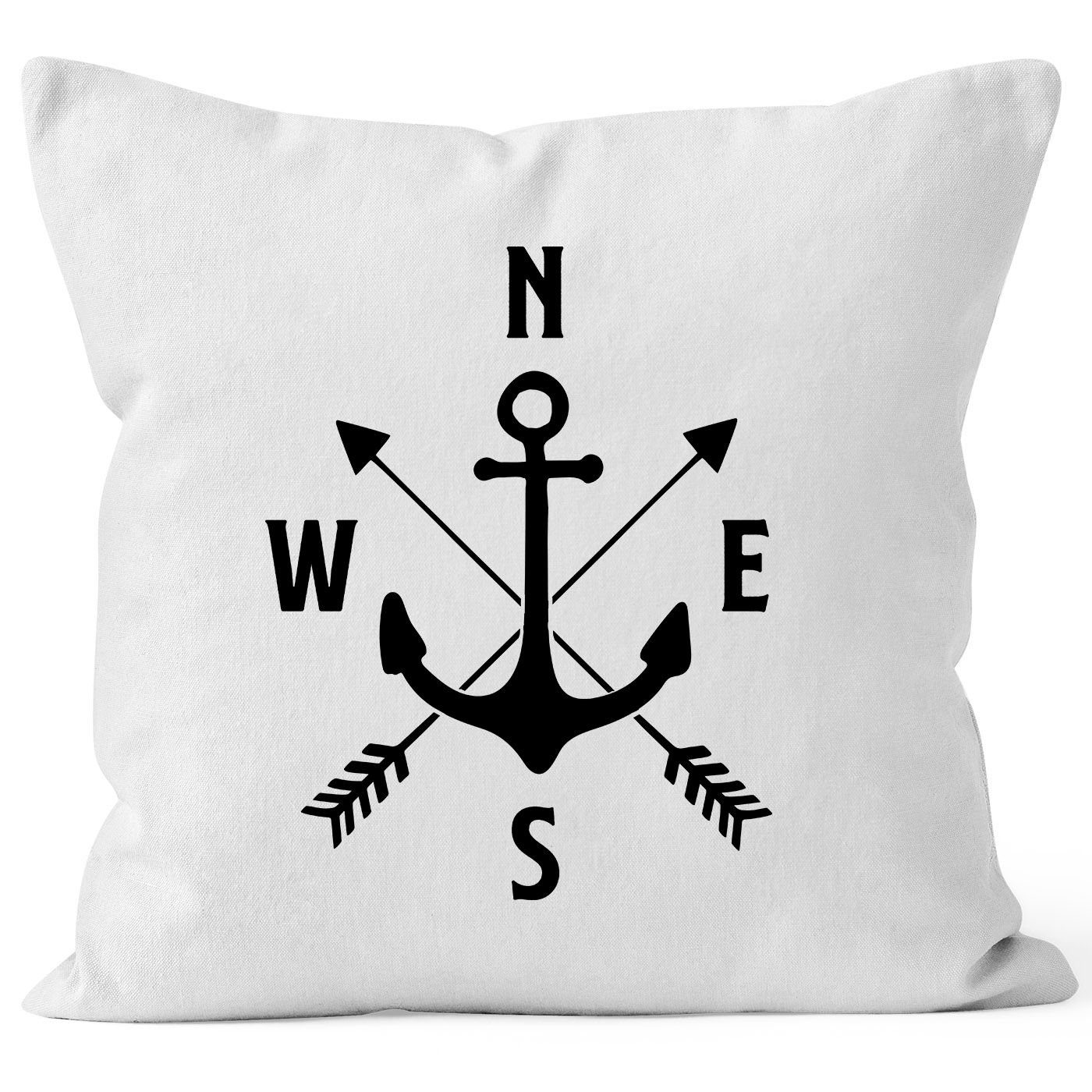 MoonWorks Dekokissen Maritimer Kissen-Bezug Anker Kompass günstig online kaufen