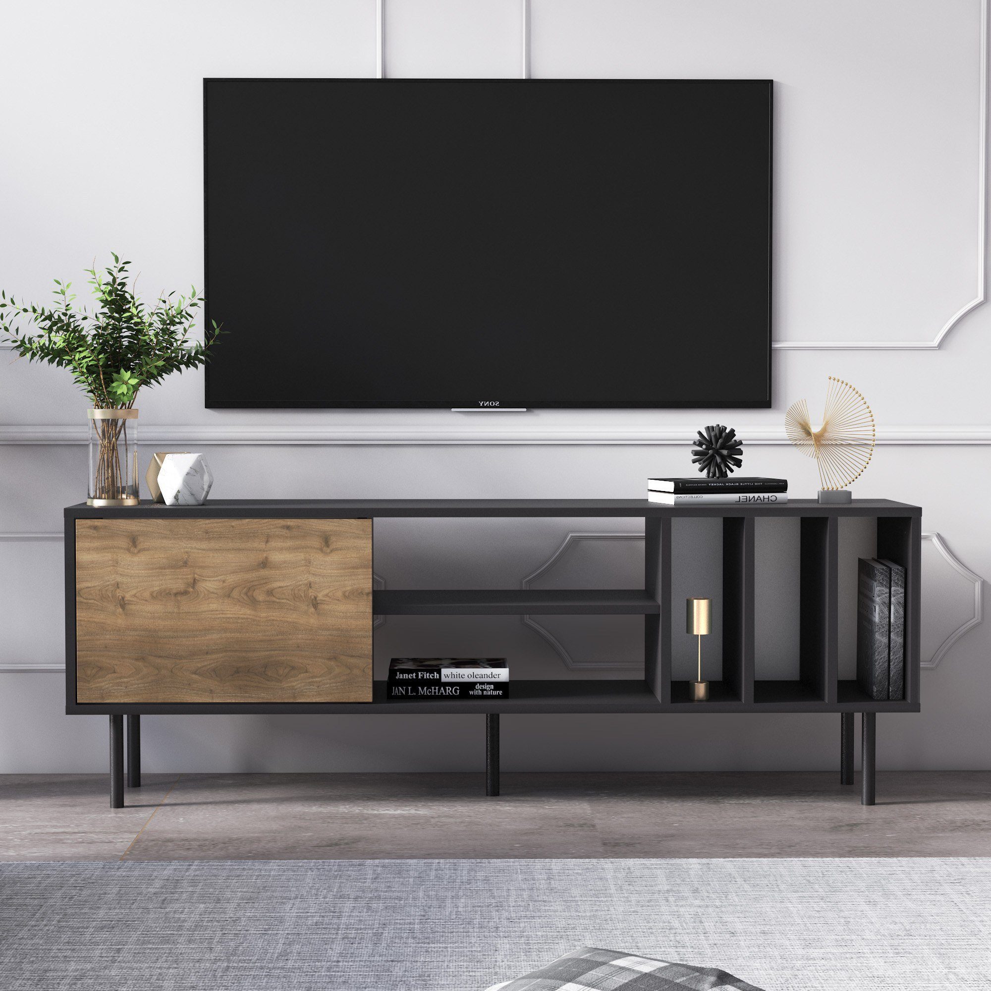 Skye Decor TV-Schrank Schränke, 57,2x160x35 cm, 100% Melaminbeschichtete Partikelplatte