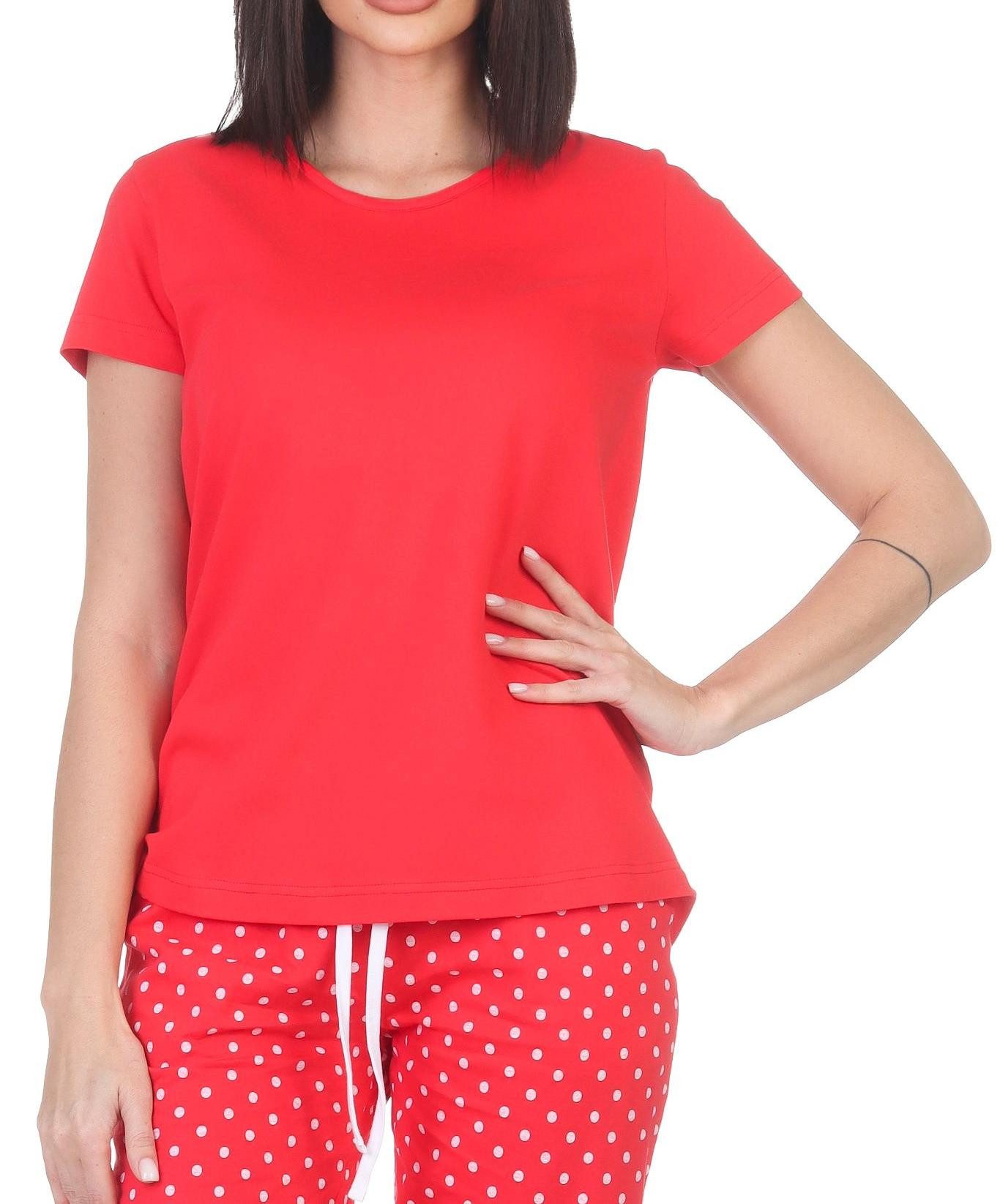 Normann Relaxanzug Damen kurzarm Schlafanzug Oberteil Pyjama Top Mix & Match