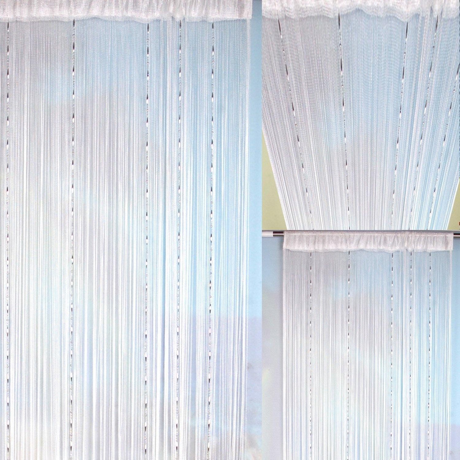 LuxusKollektion Türvorhang Perlen-Vorhang Weiß 100x200cm 2Stk (2 St)