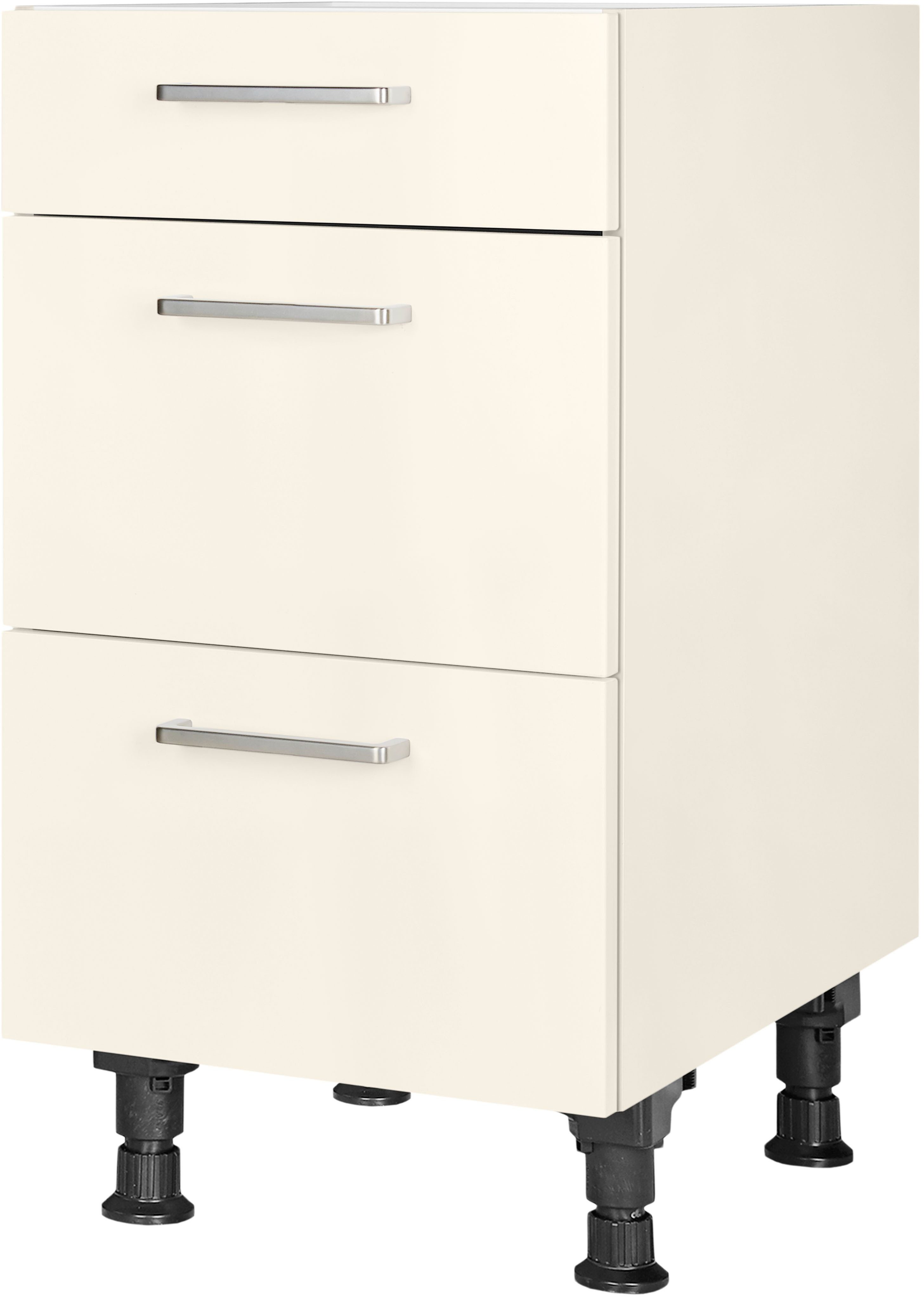 nobilia® Unterschrank "Touch", vormontiert, mit höhenverstellbaren Sockelfüßen, in den Breiten 30, 45, 60 und 90 cm, mit Schubkasten und Auszügen