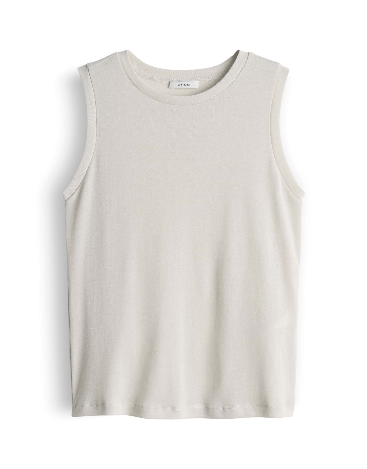 OPUS Kurzarmshirt Tanktop aus nachhaltigem Baumwoll-Mix Weicher Griff, elastischer Stoff für komfortable Passform