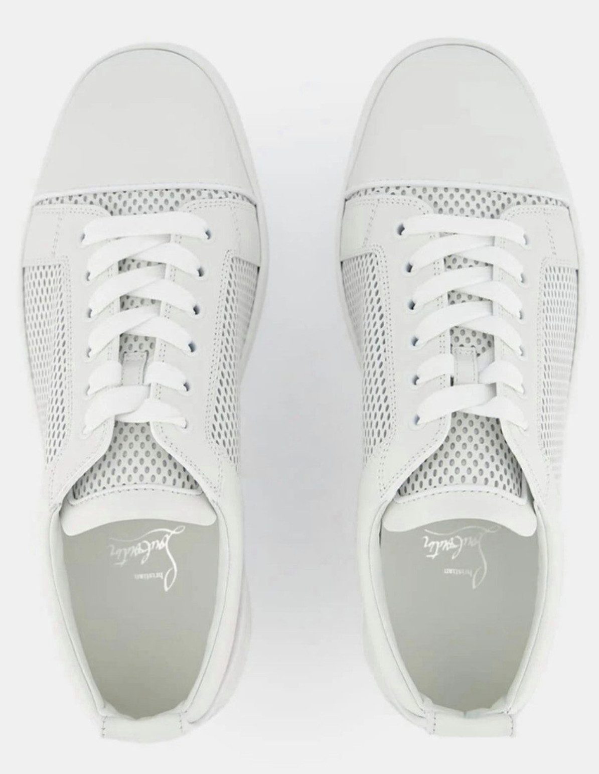 CHRISTIAN LOUBOUTIN Sneakers AC Louis Perforated Schuhe Turnschuhe Trainers Sneaker signifikante rote Gummisohle