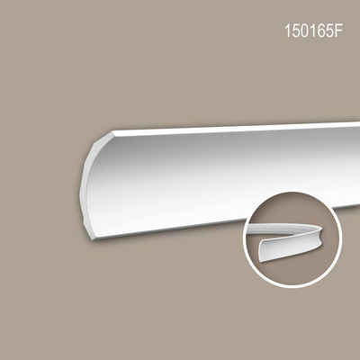 Profhome Flexprofil »150165F« (Profilleiste, 1-St., Flexible Eckleiste, Stuckleiste, Zierleiste, 2 m), weiß, vorgrundiert